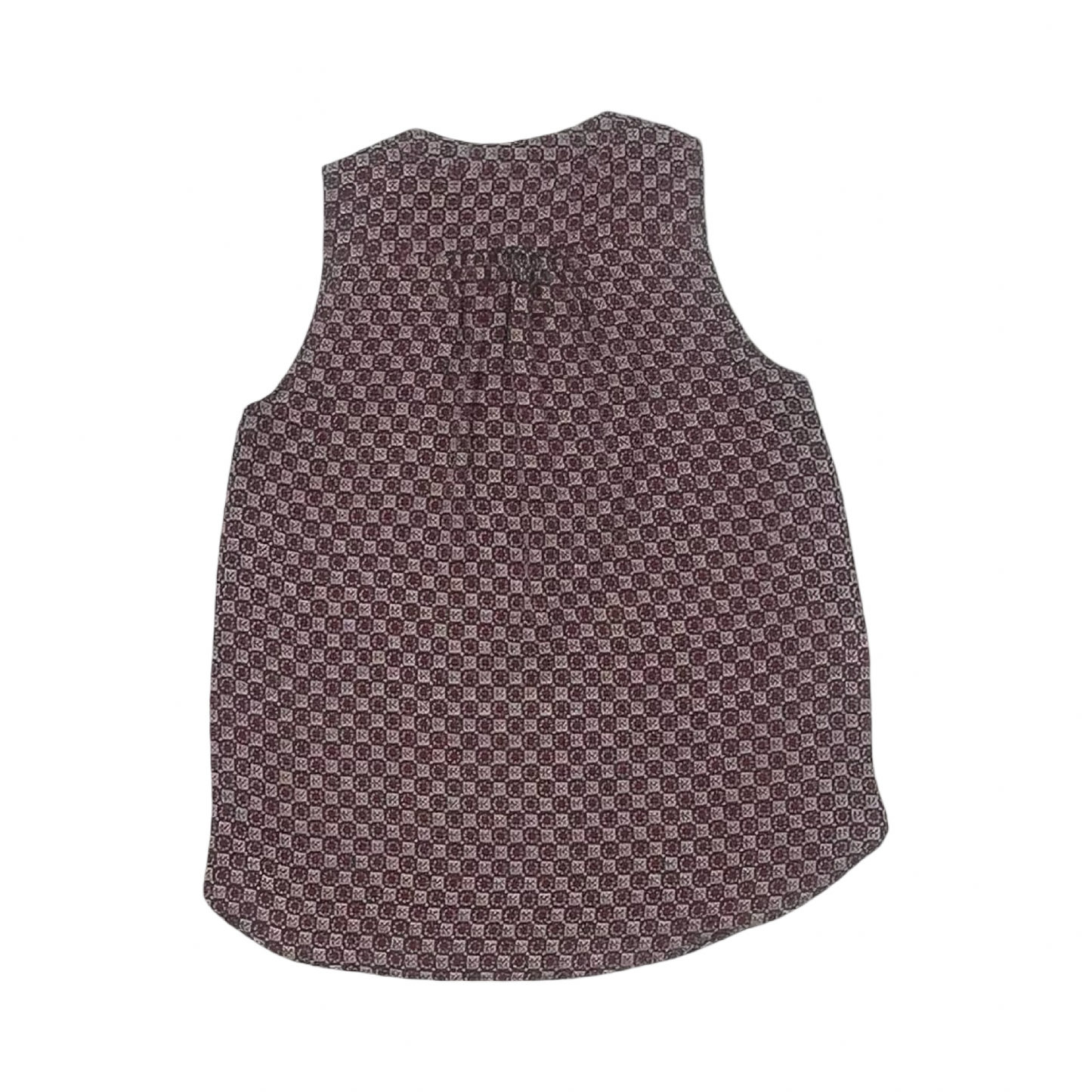 Blouse Sleeveless By Loft In Grey & Red, Size:Xxsp