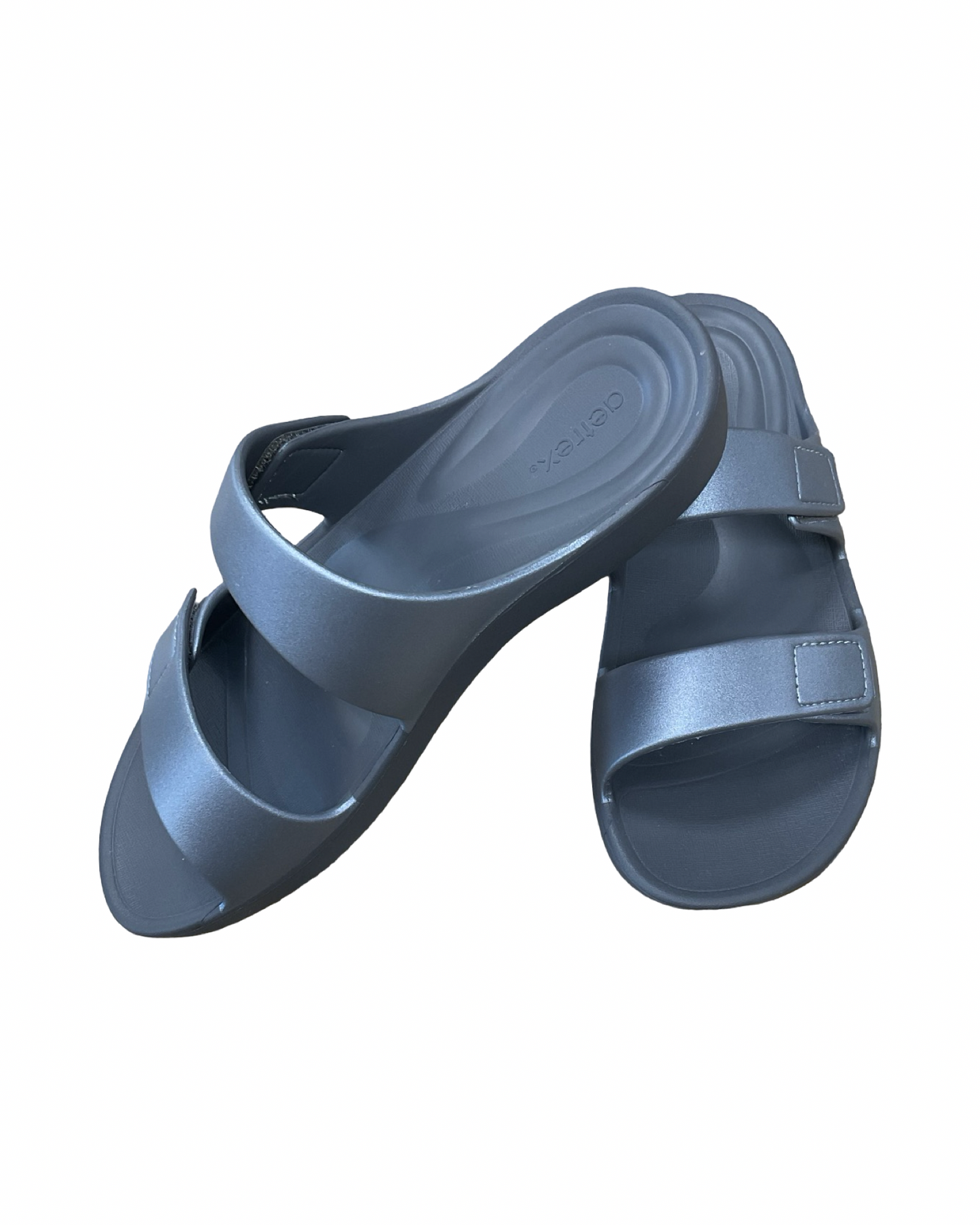 Sandals Flats By Aetrex In Grey, Size:10