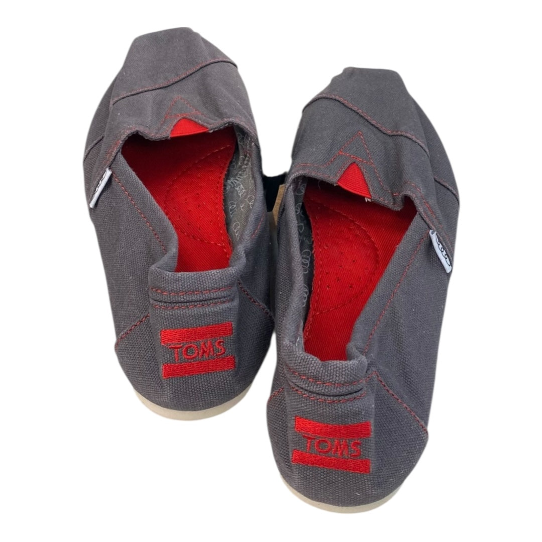 Shoes Flats By Toms In Grey & Red, Size:7