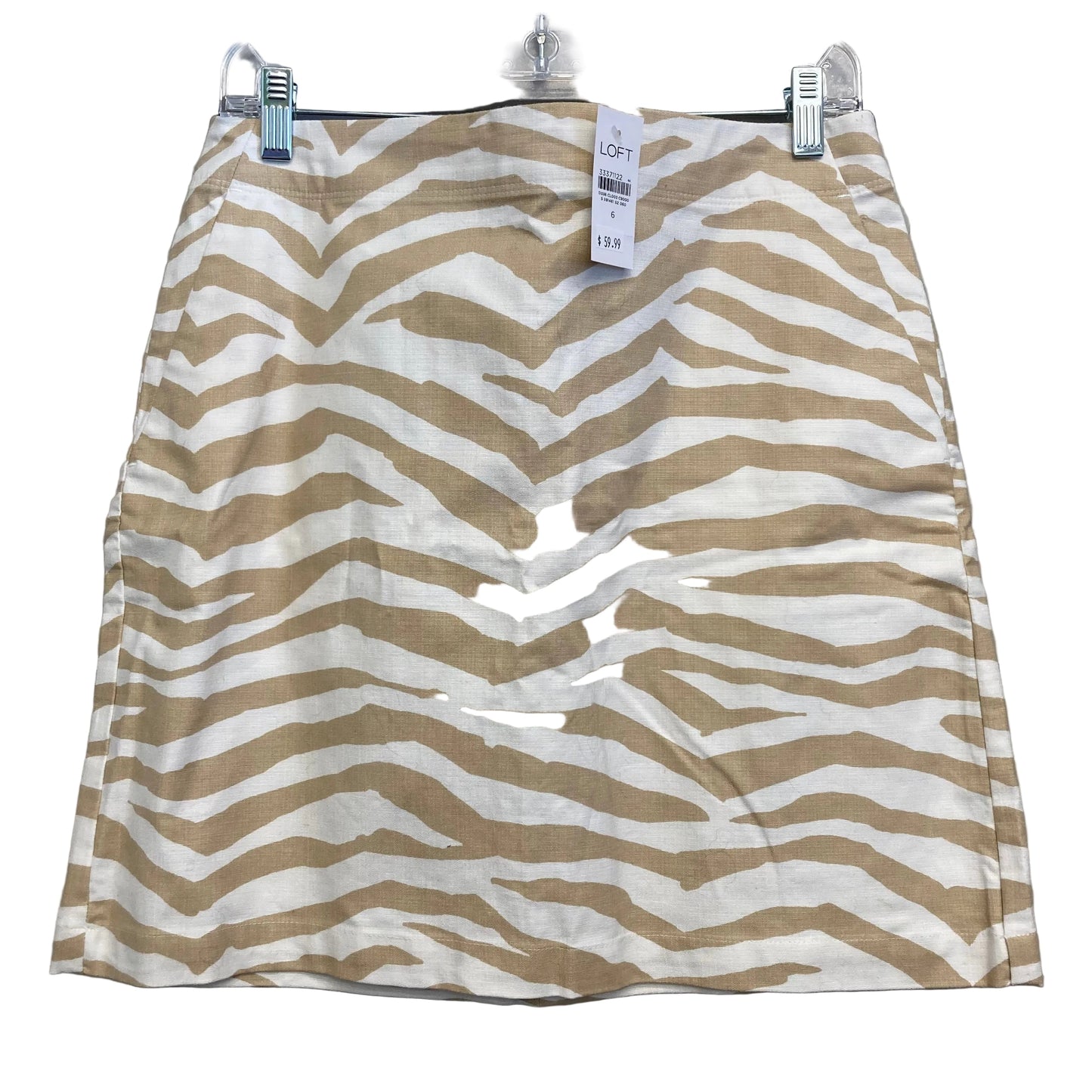 Skirt Maxi By Loft In Tan & White, Size:6
