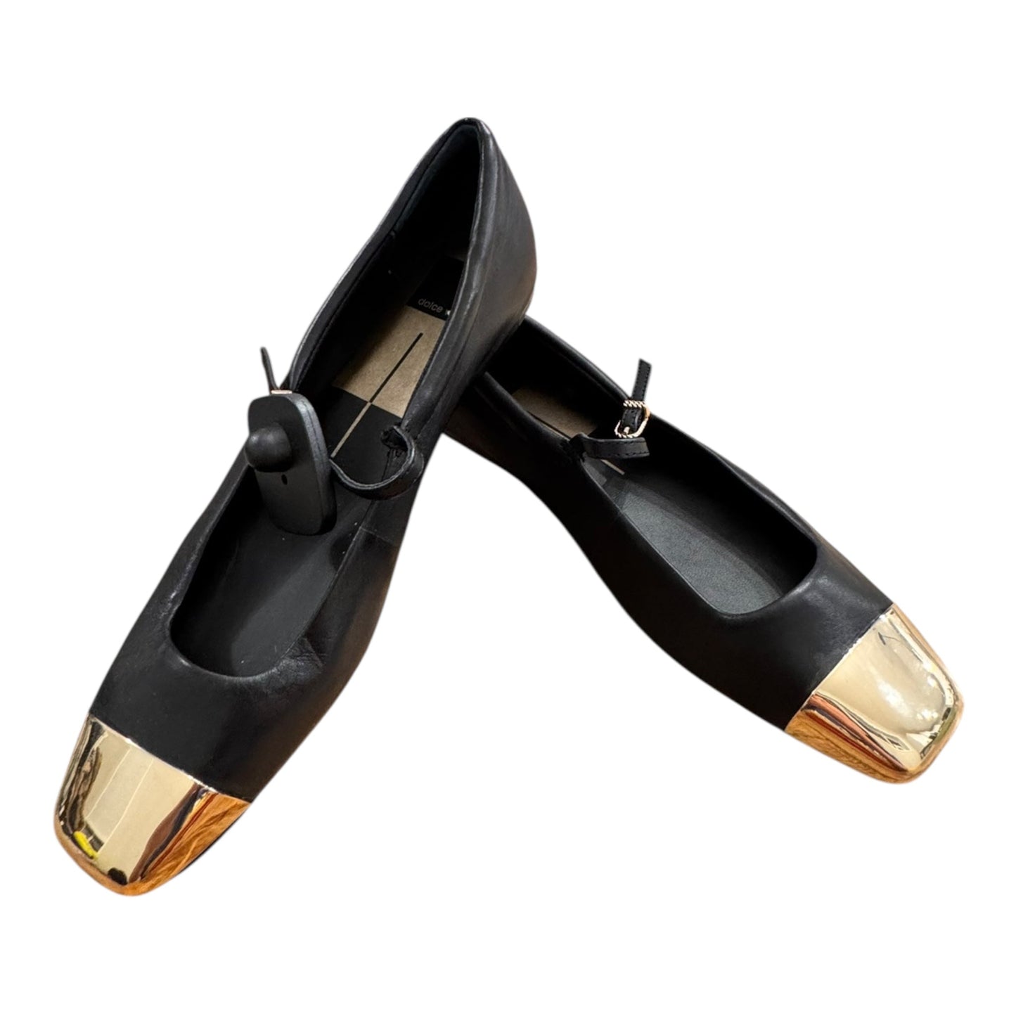Shoes Flats By Dolce Vita In Black & Gold, Size:8.5