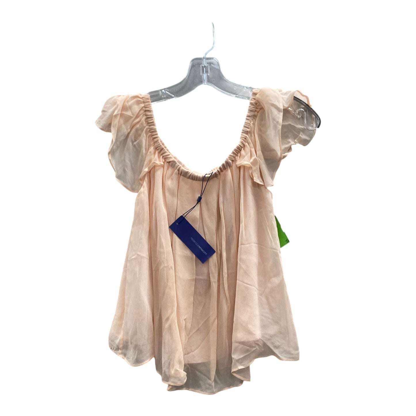 Top Sleeveless Designer By Rebecca Minkoff In Peach, Size:Xs