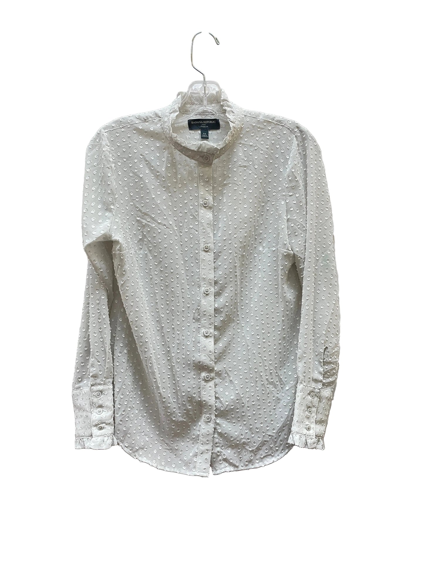 Blouse Ls By Banana Republic In Grey, Size:Xs
