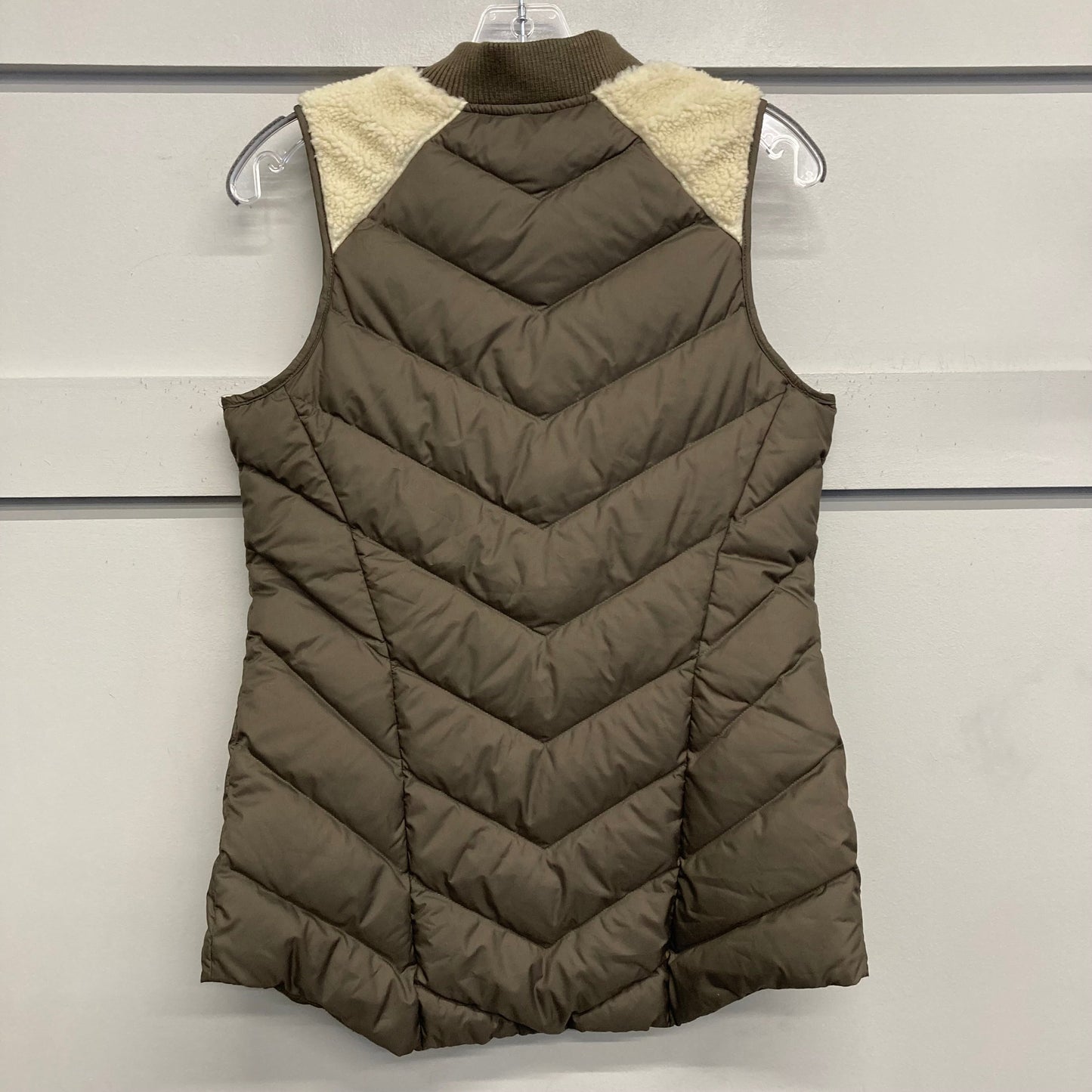Vest Puffer & Quilted By Athleta In Green & Tan, Size:S