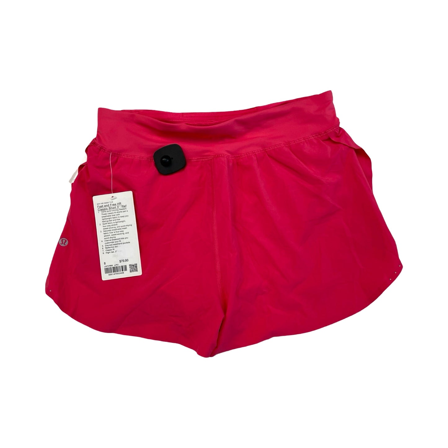 Athletic Shorts By Lululemon In Pink, Size:8