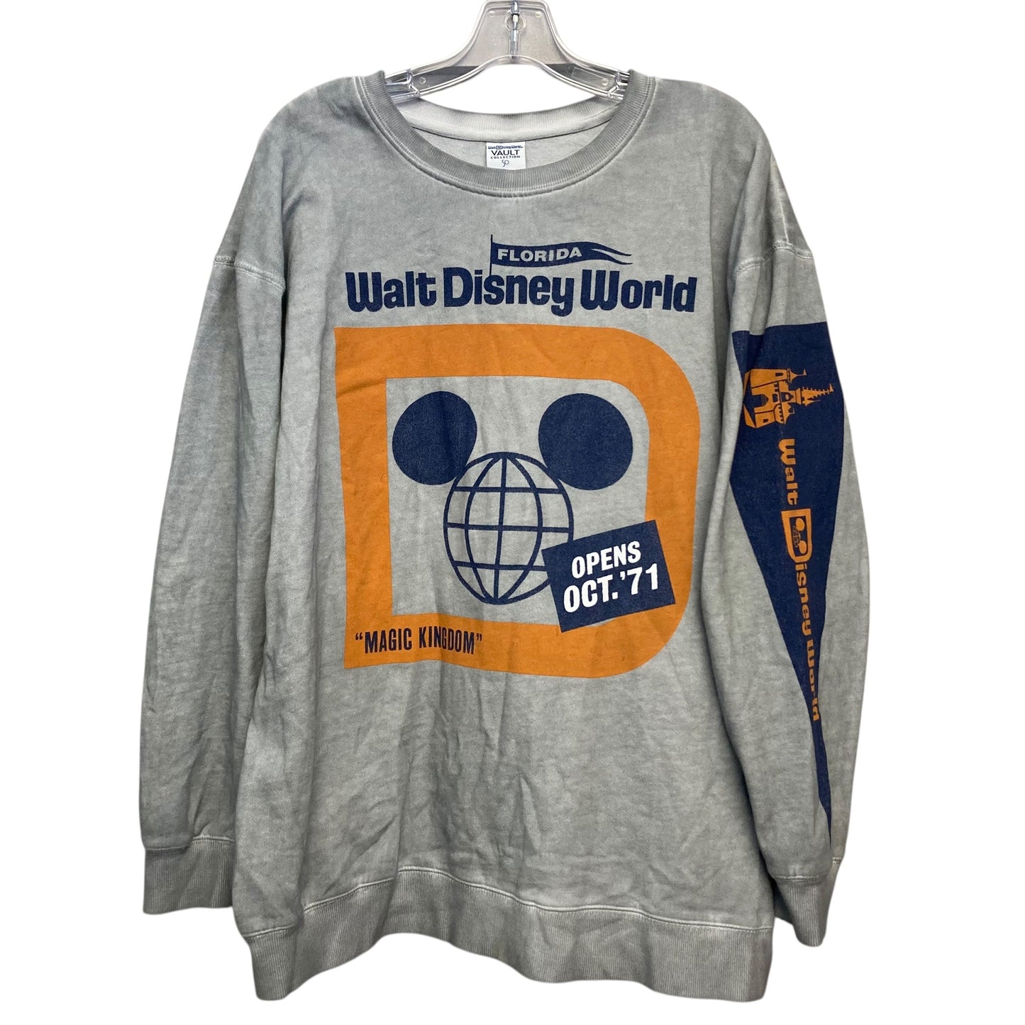 Sweatshirt Crewneck By Disney In Grey, Size:L