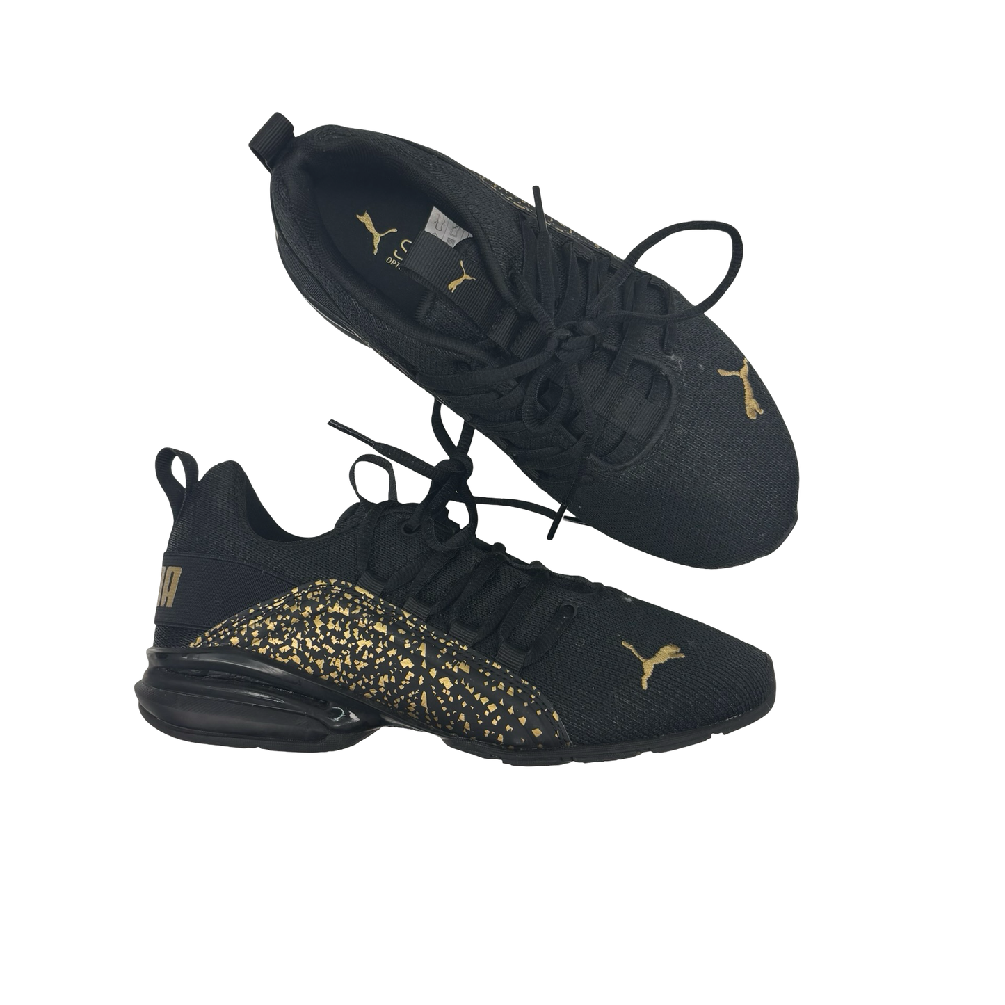 Shoes Athletic By Puma In Black & Gold, Size:6.5