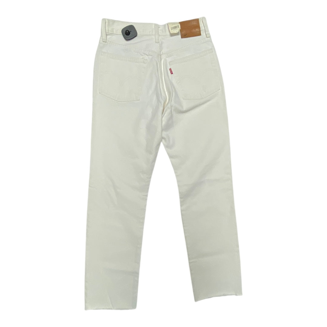 Jeans Straight By Levis In White, Size:4