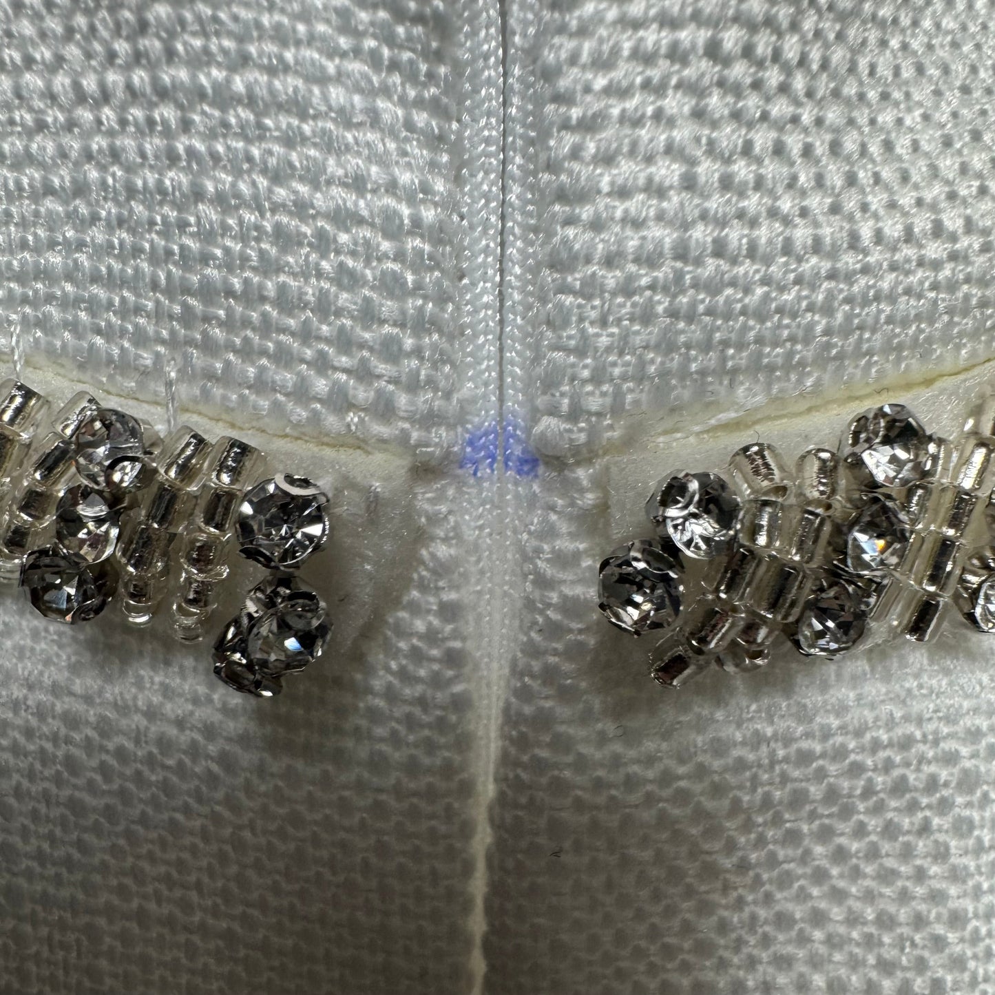 RHINESTONE BOW EMBELLISHED MINI DRESS By English Factory In White, Size: 3x