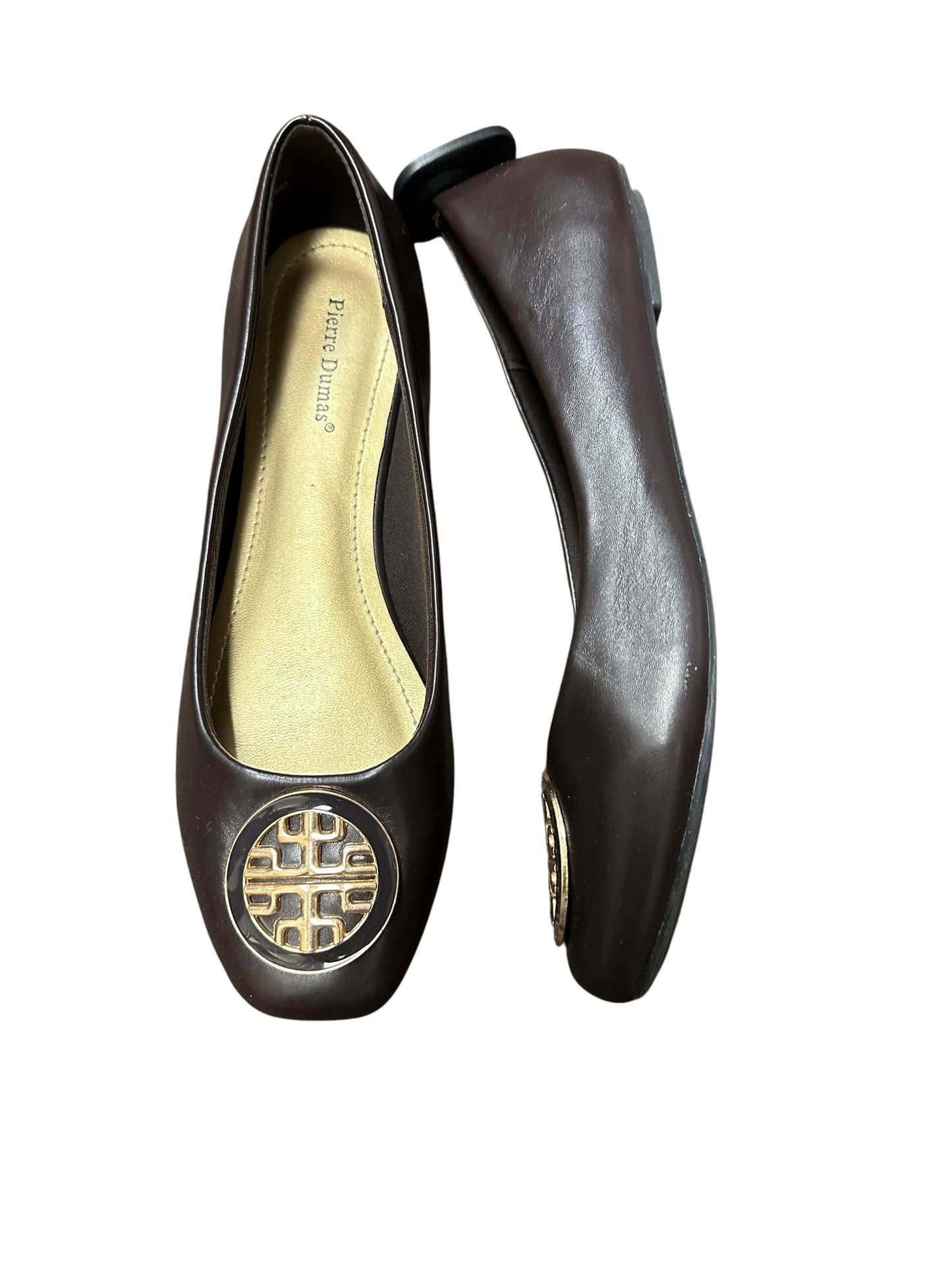 Shoes Flats By Pierre Dumas In Brown, Size:9