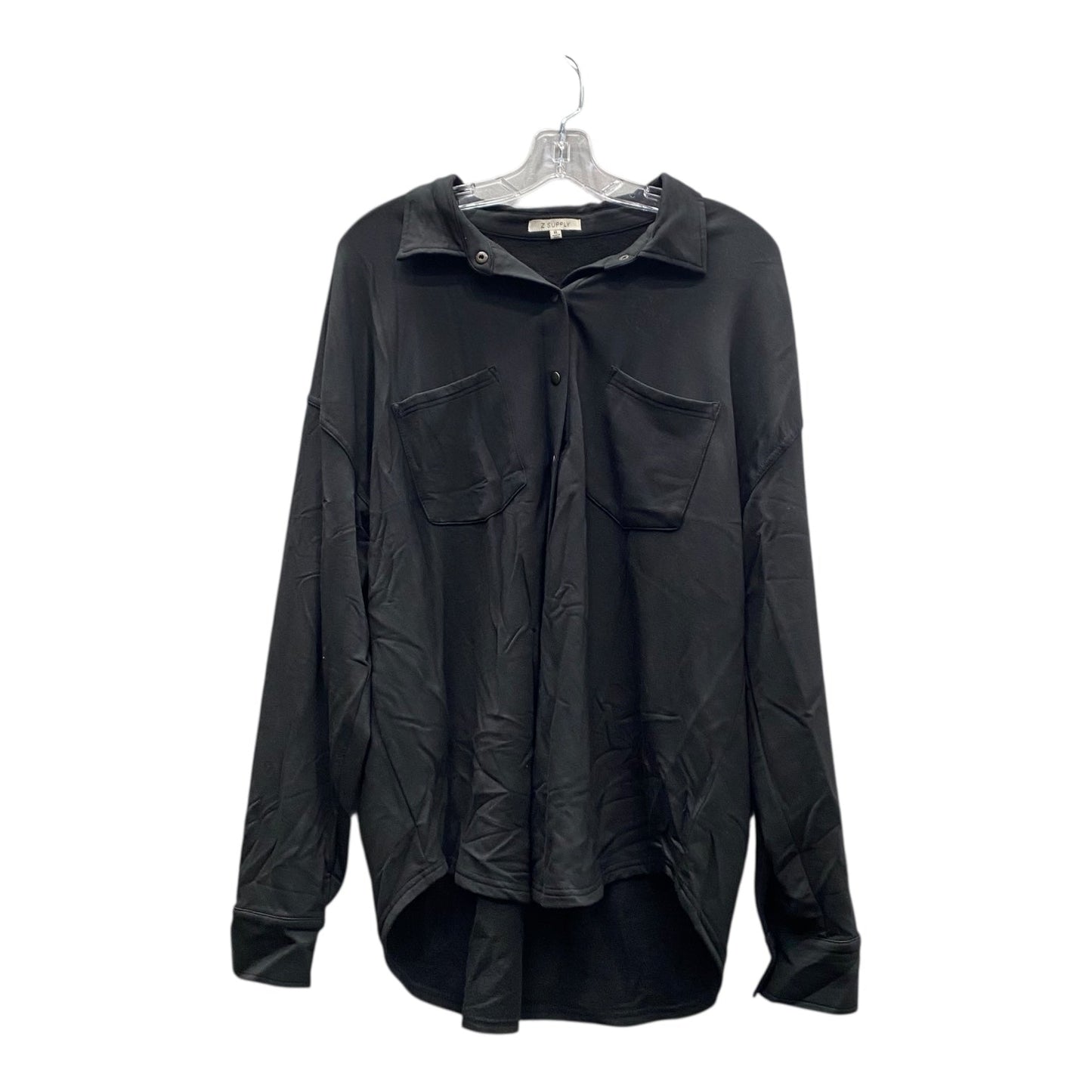 Jacket Shirt By Z Supply In Black, Size:Xl