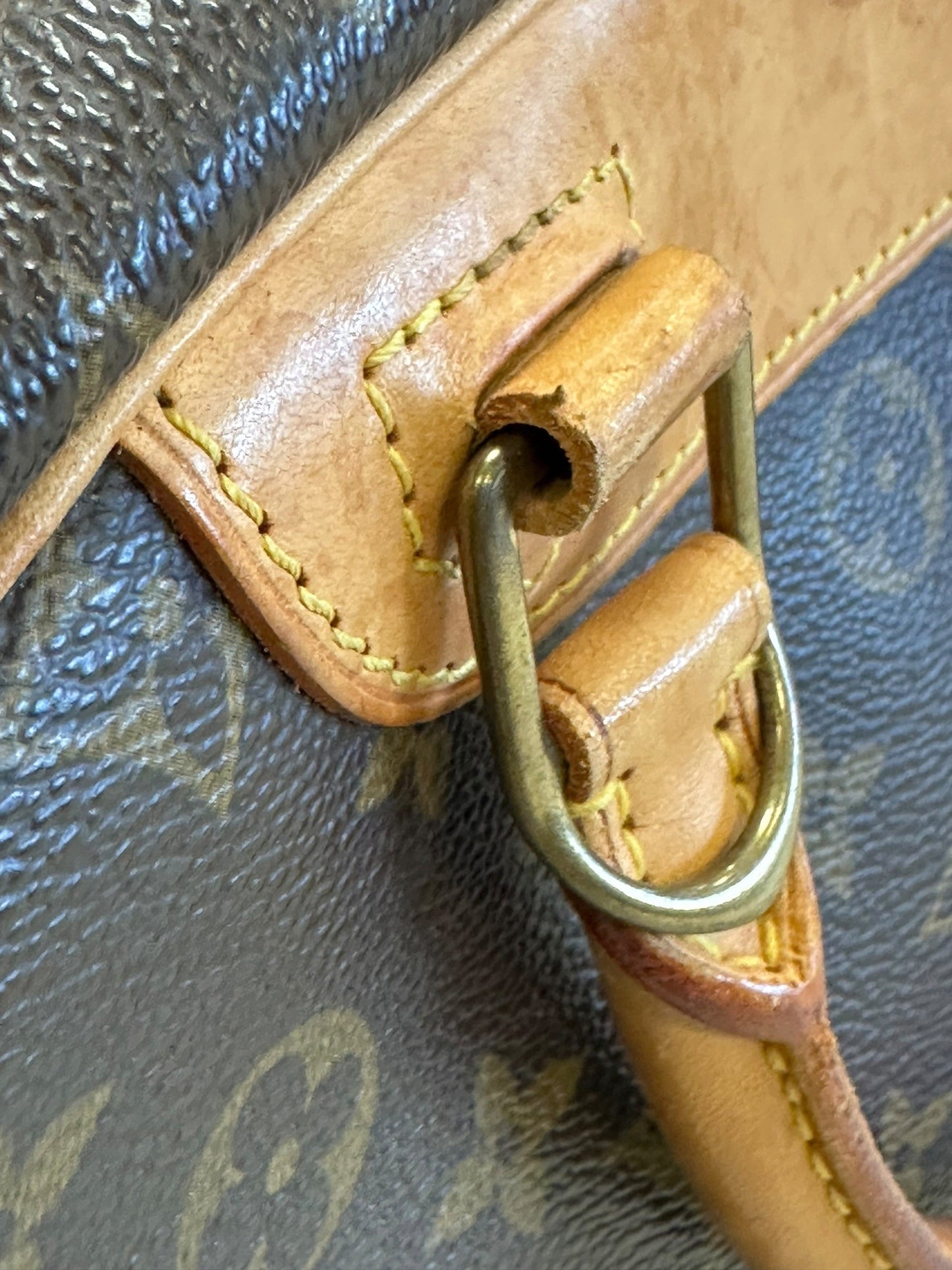 Handbag Luxury Designer By Louis Vuitton In Brown, Size:Medium