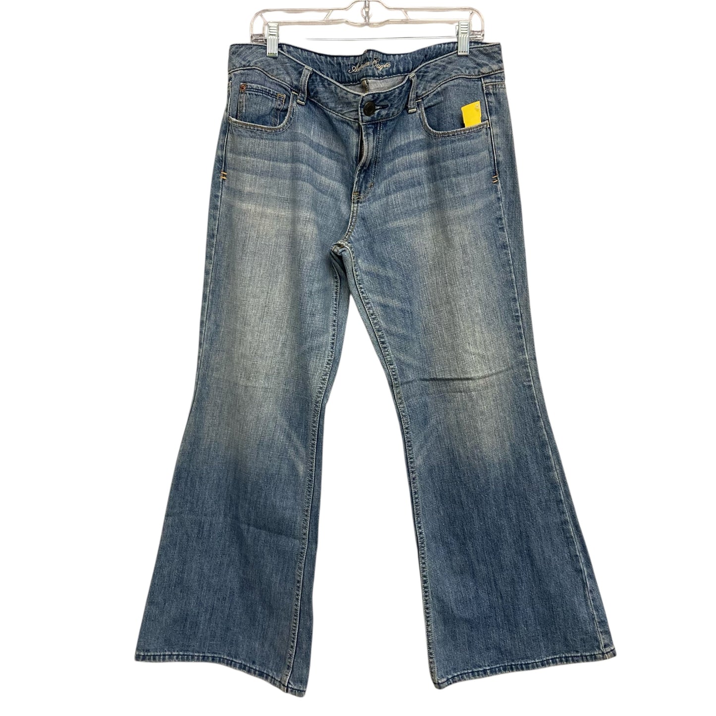 Jeans Wide Leg By American Eagle In Blue Denim, Size:14