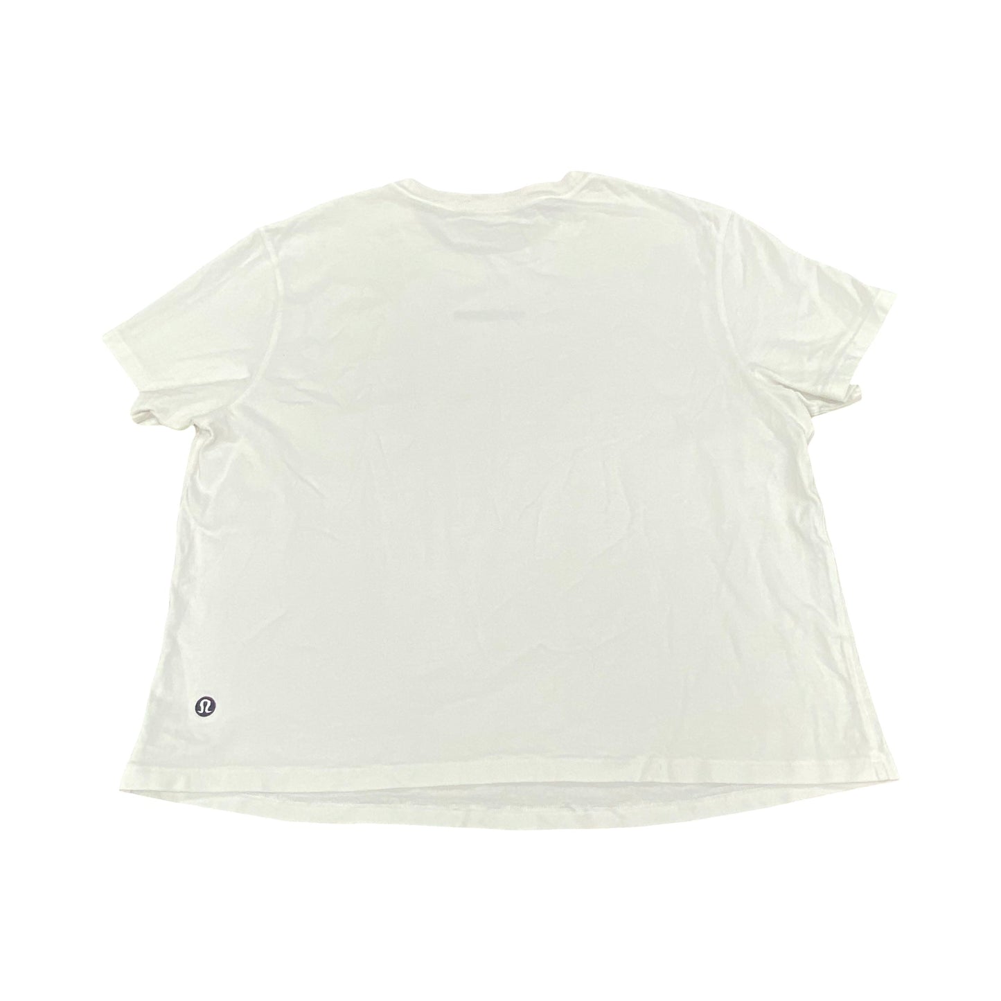 Athletic Top Ss By Lululemon In White, Size:L