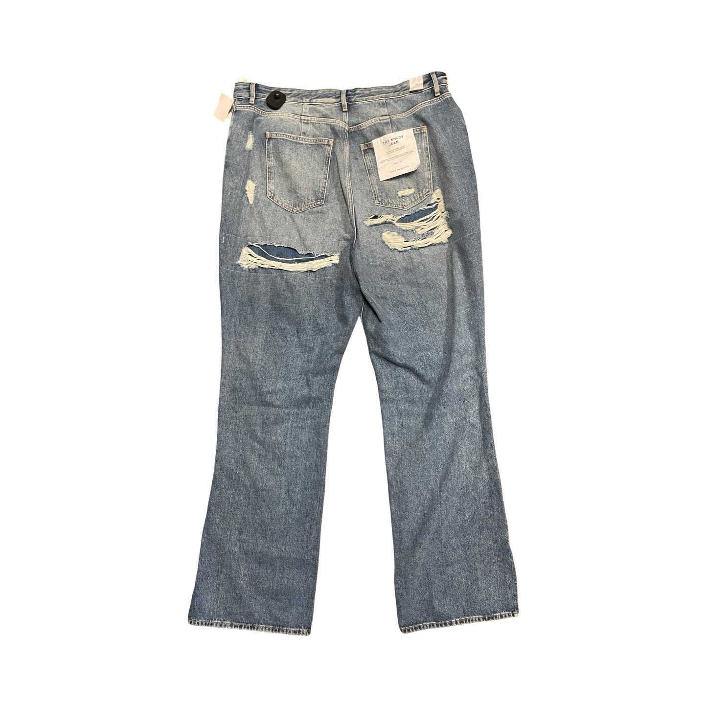 Jeans Straight By Good American In Blue Denim, Size:20