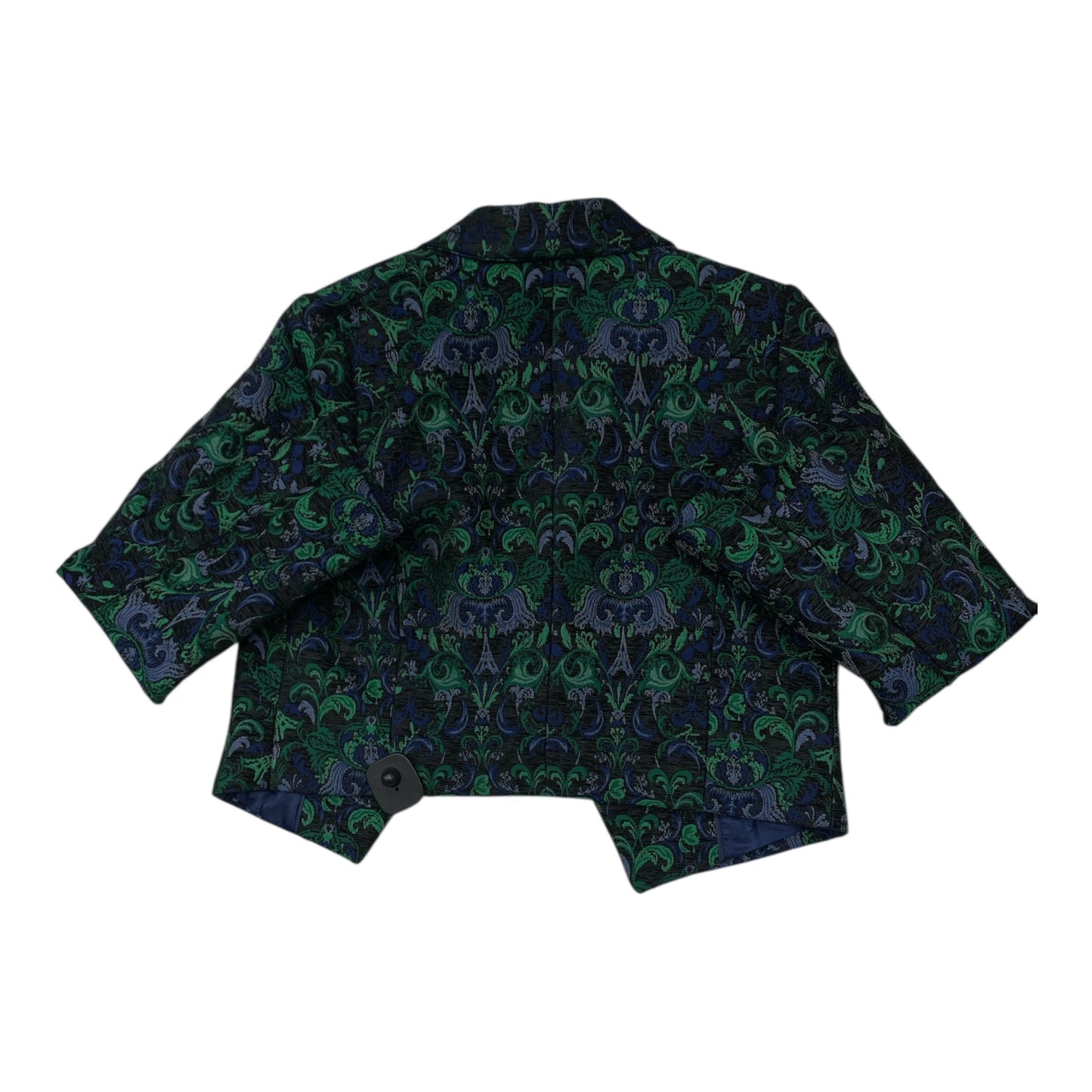 Blazer Designer By Karl Lagerfeld In Blue & Green, Size:S