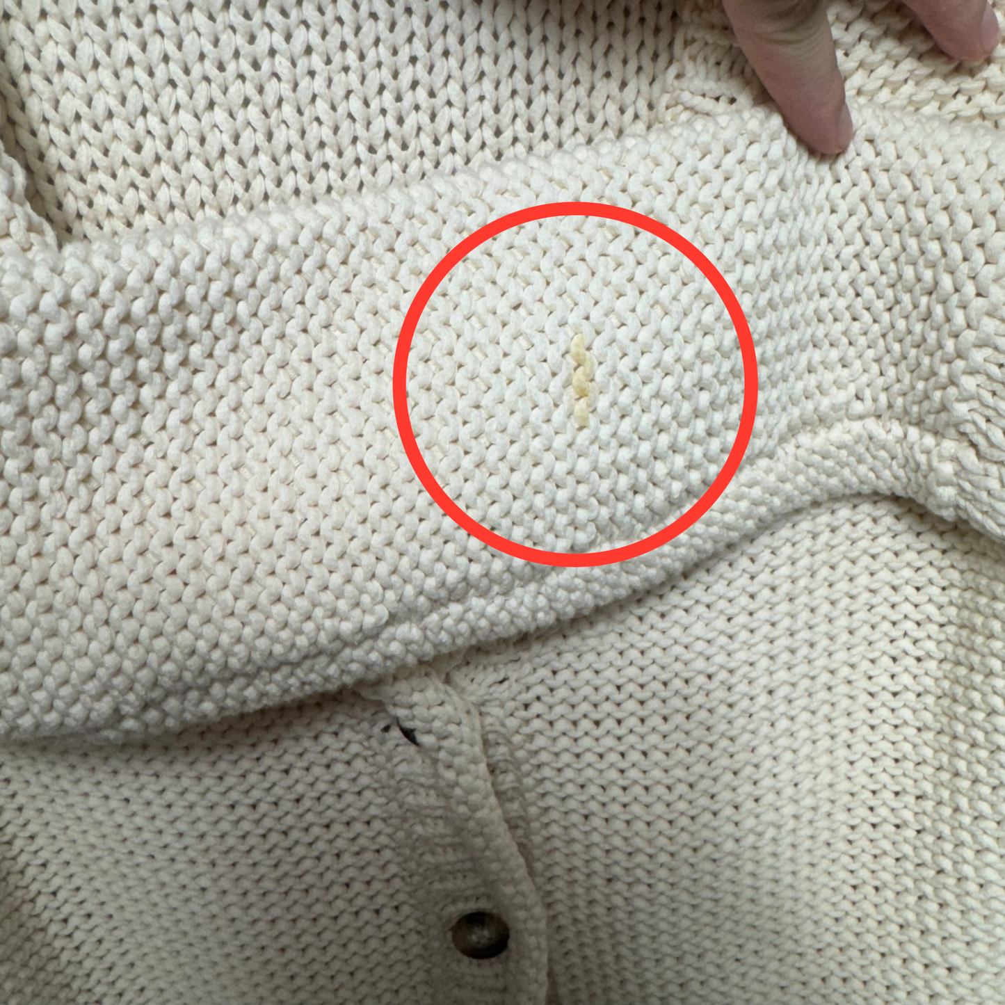 AS IS Sweater Cardigan By Goop In Cream, Size: M