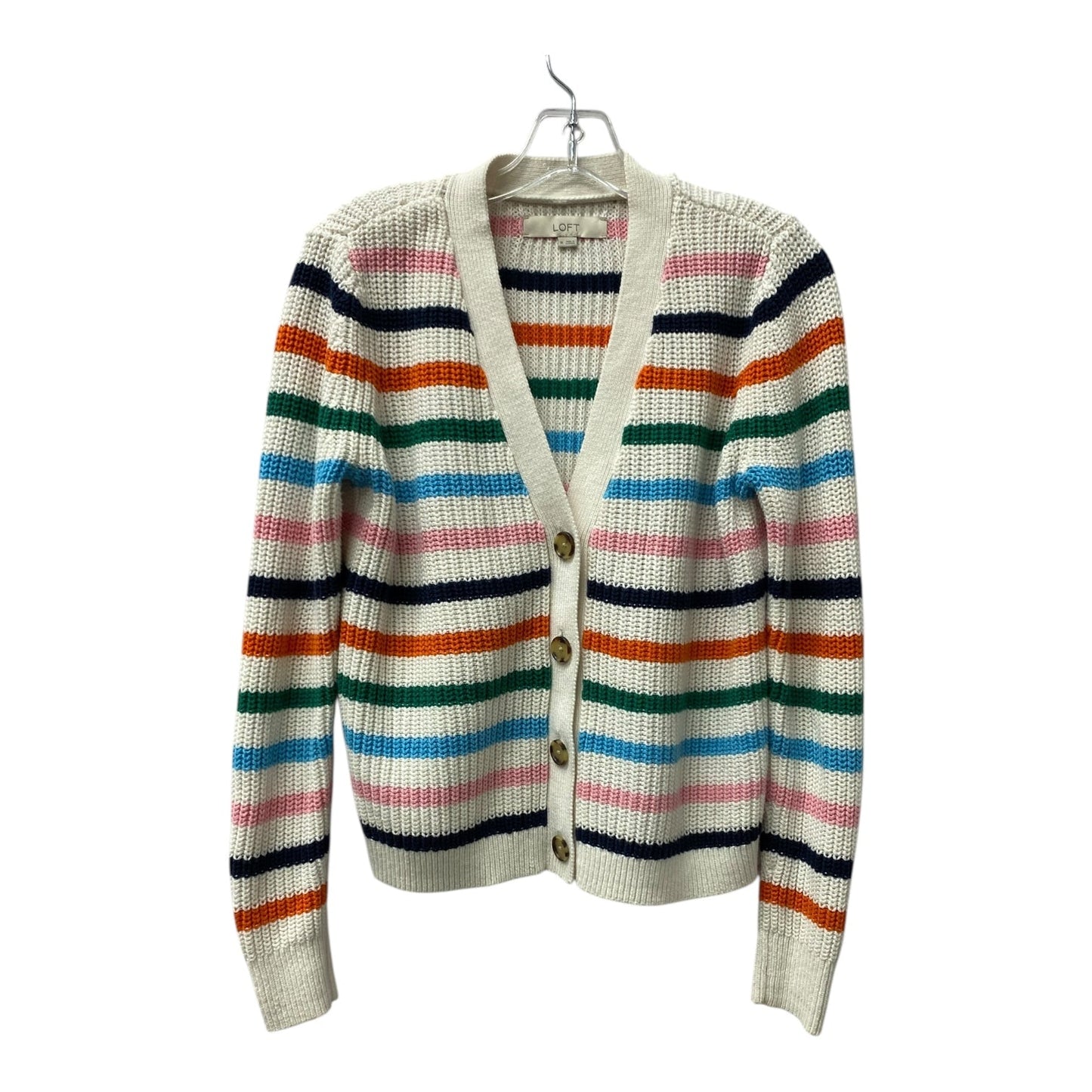 Sweater Cardigan By Loft In Multi, Size:M