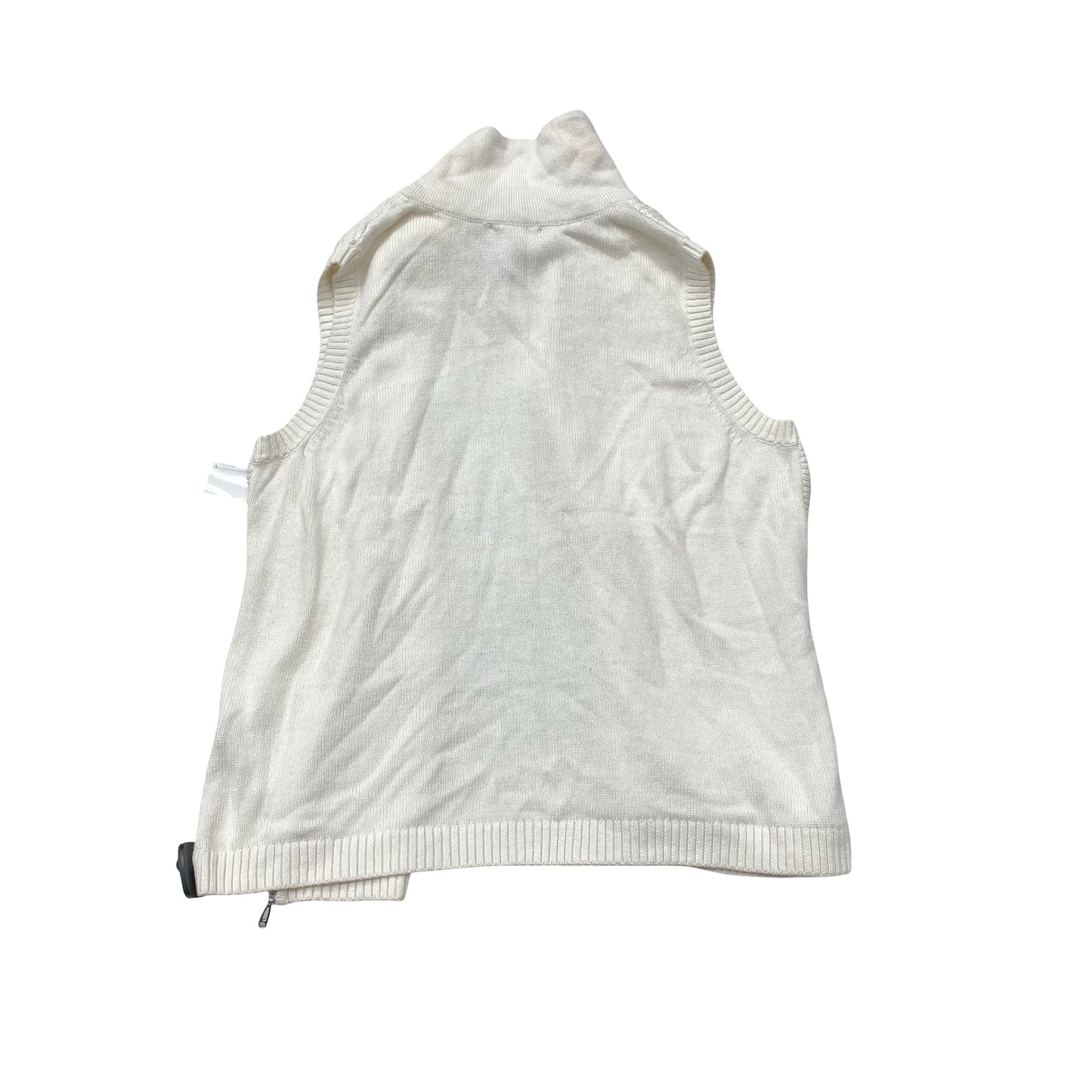 Vest Sweater By Cj Banks In Cream, Size:1X