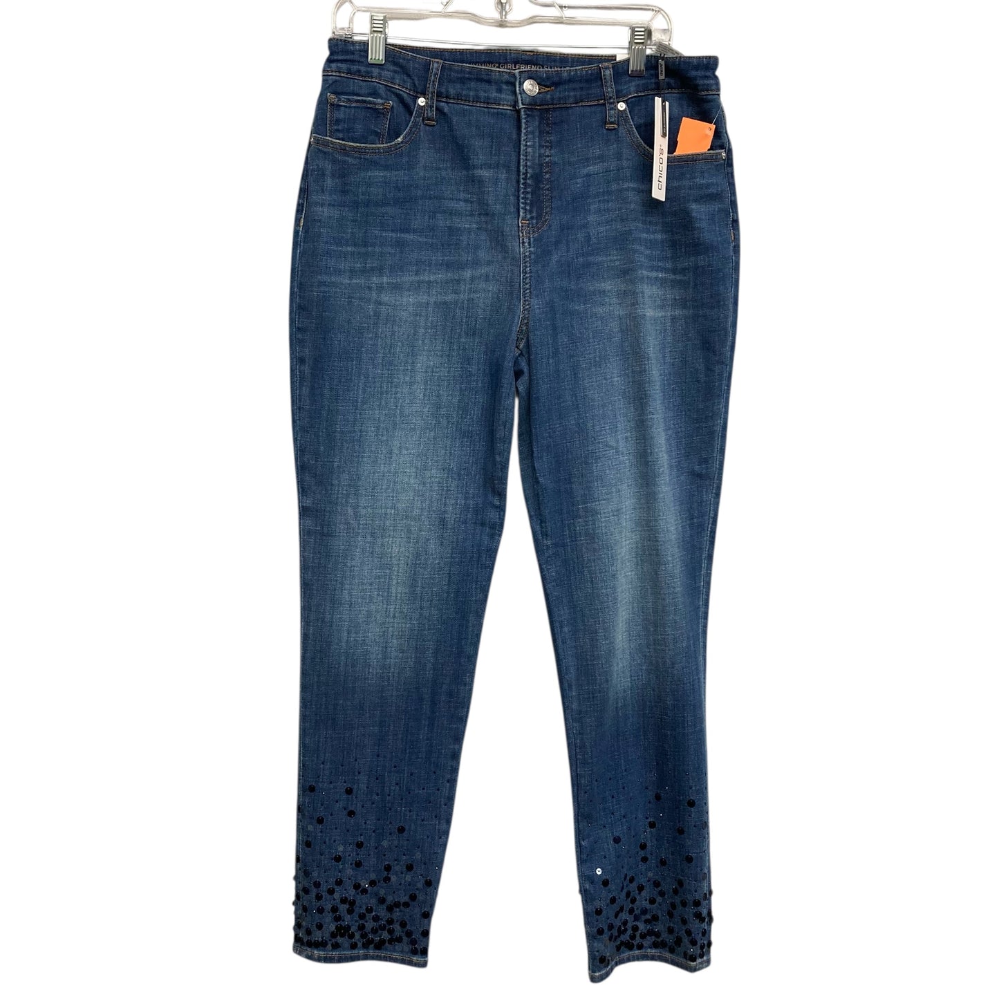Jeans Cropped By Chicos In Blue Denim, Size:10