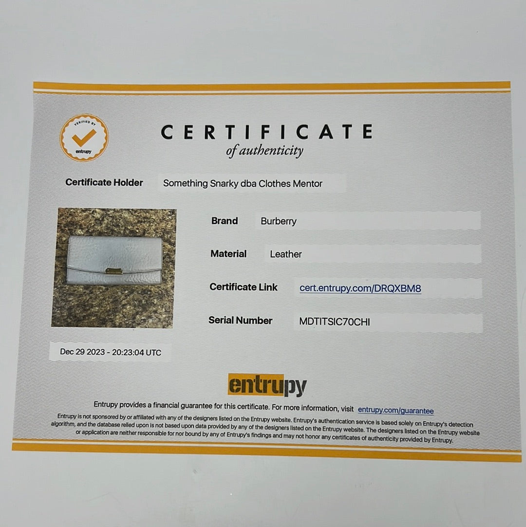 Burberry Dewberry Designer Leather Wallet