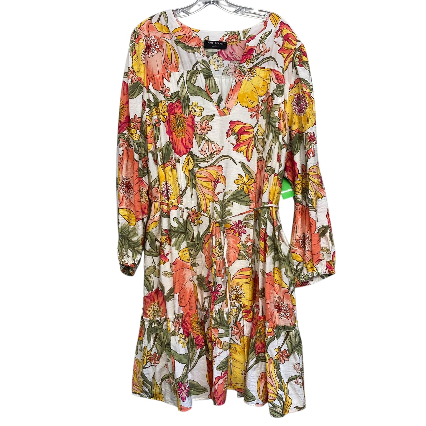 Dress Casual Midi By Lane Bryant In Floral Print, Size:3X
