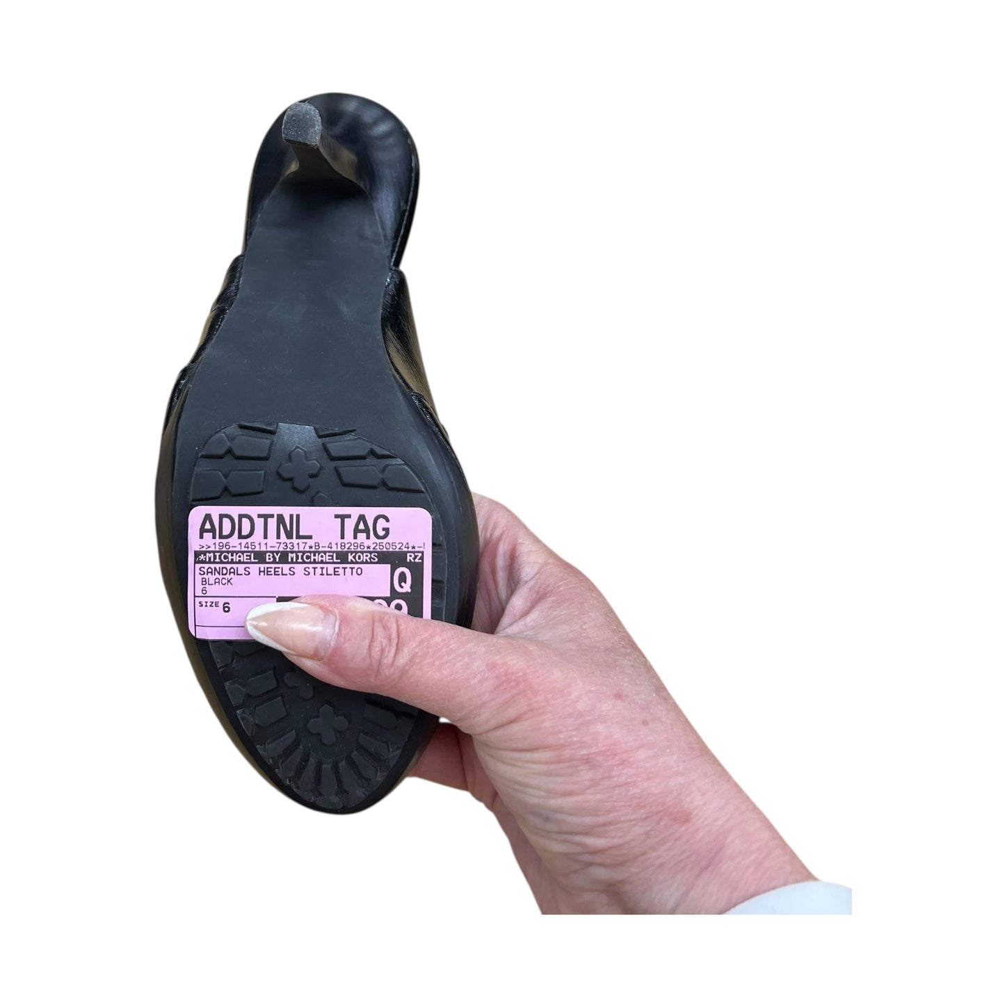 Sandals Heels Stiletto By Michael By Michael Kors In Black, Size:6