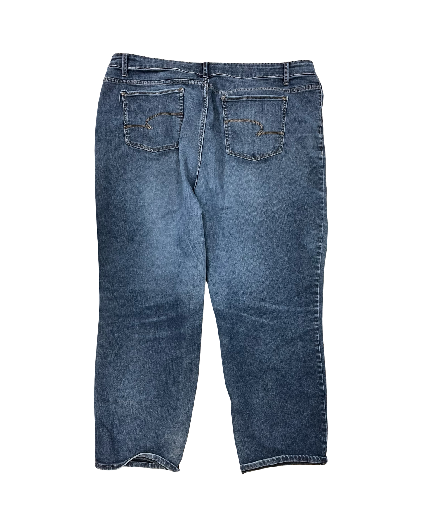 Jeans Straight By Time And Tru In Blue Denim, Size:24