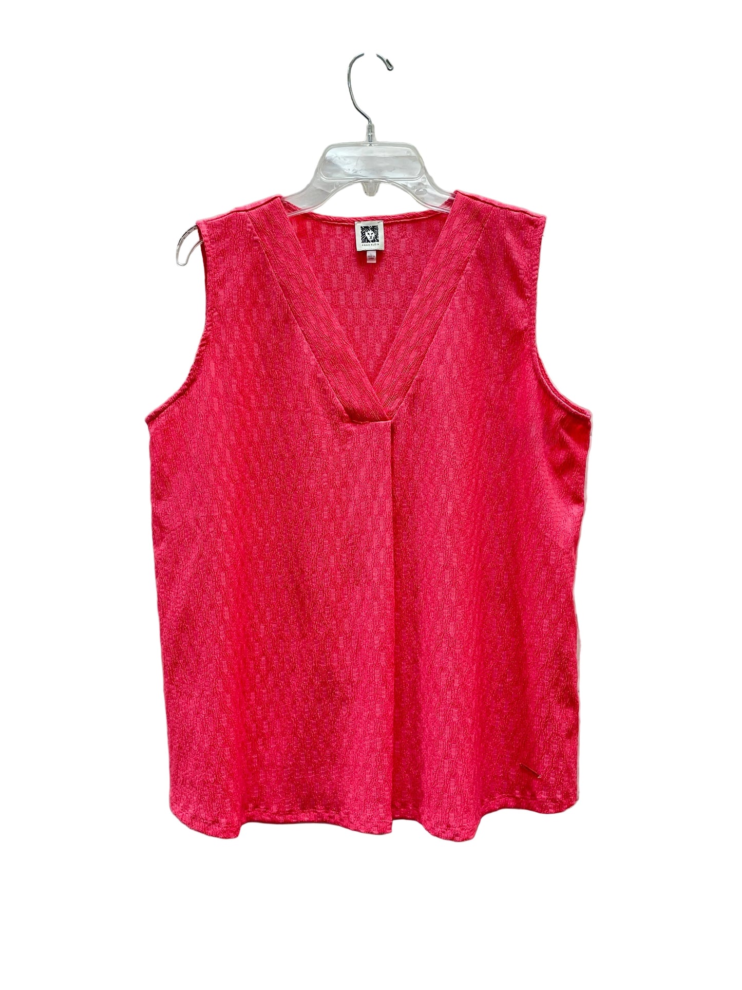 Top Sleeveless Basic By Anne Klein In Pink, Size:L