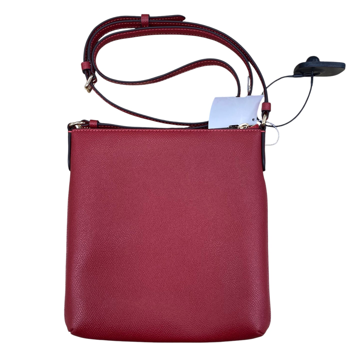 Handbag Designer By Coach In Gold & Red, Size:Small