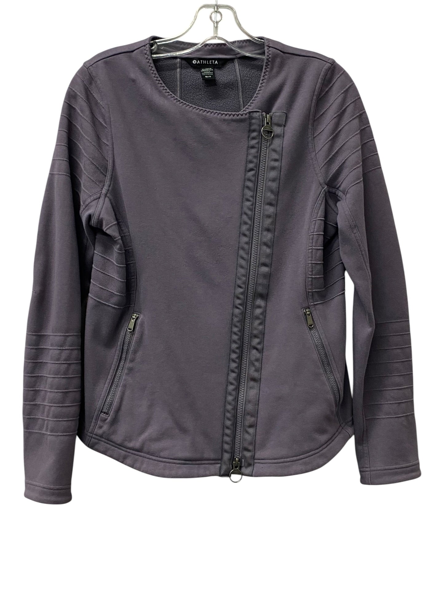 Athletic Jacket By Athleta In Purple, Size:MP