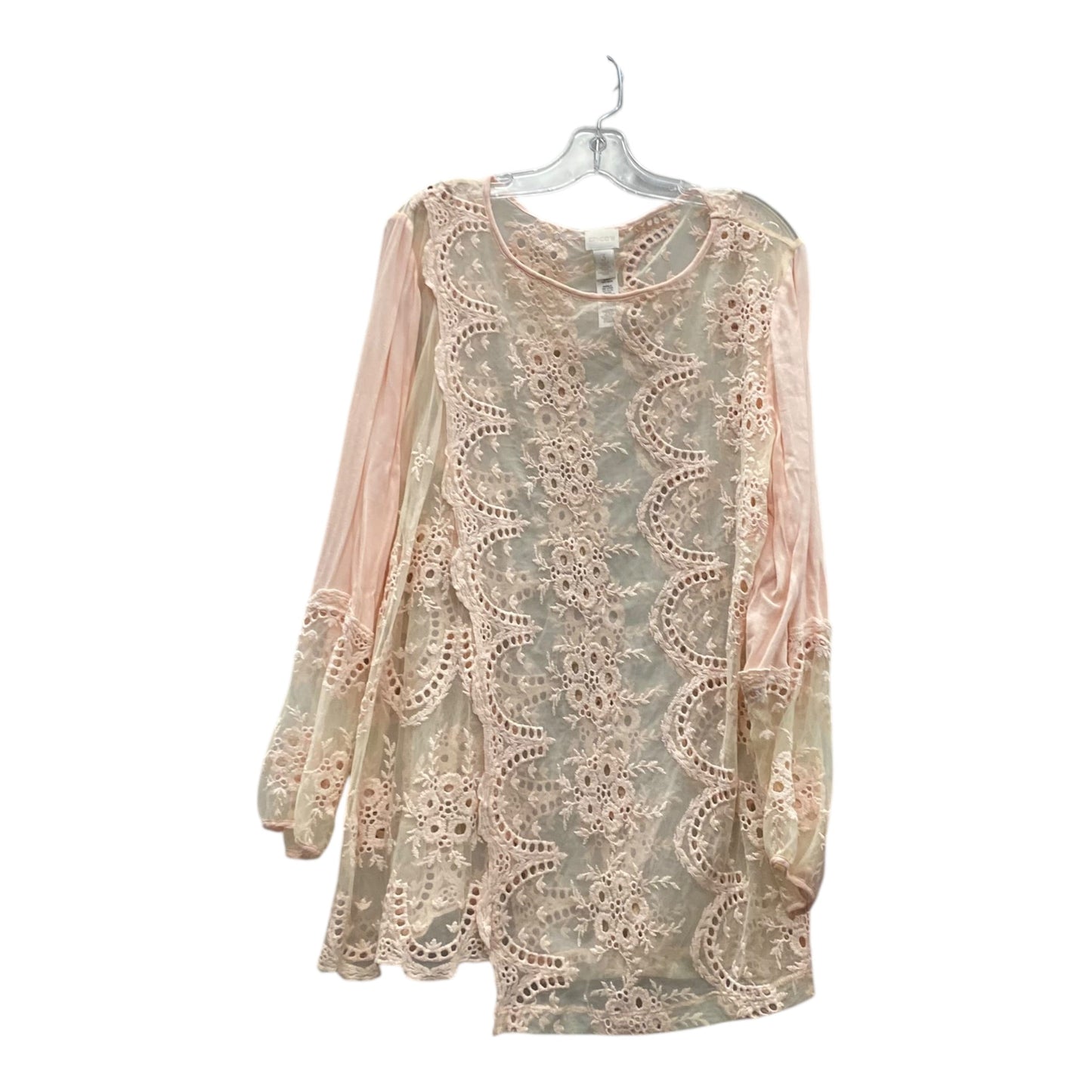 Top Ls By Chicos In Peach, Size:Xl