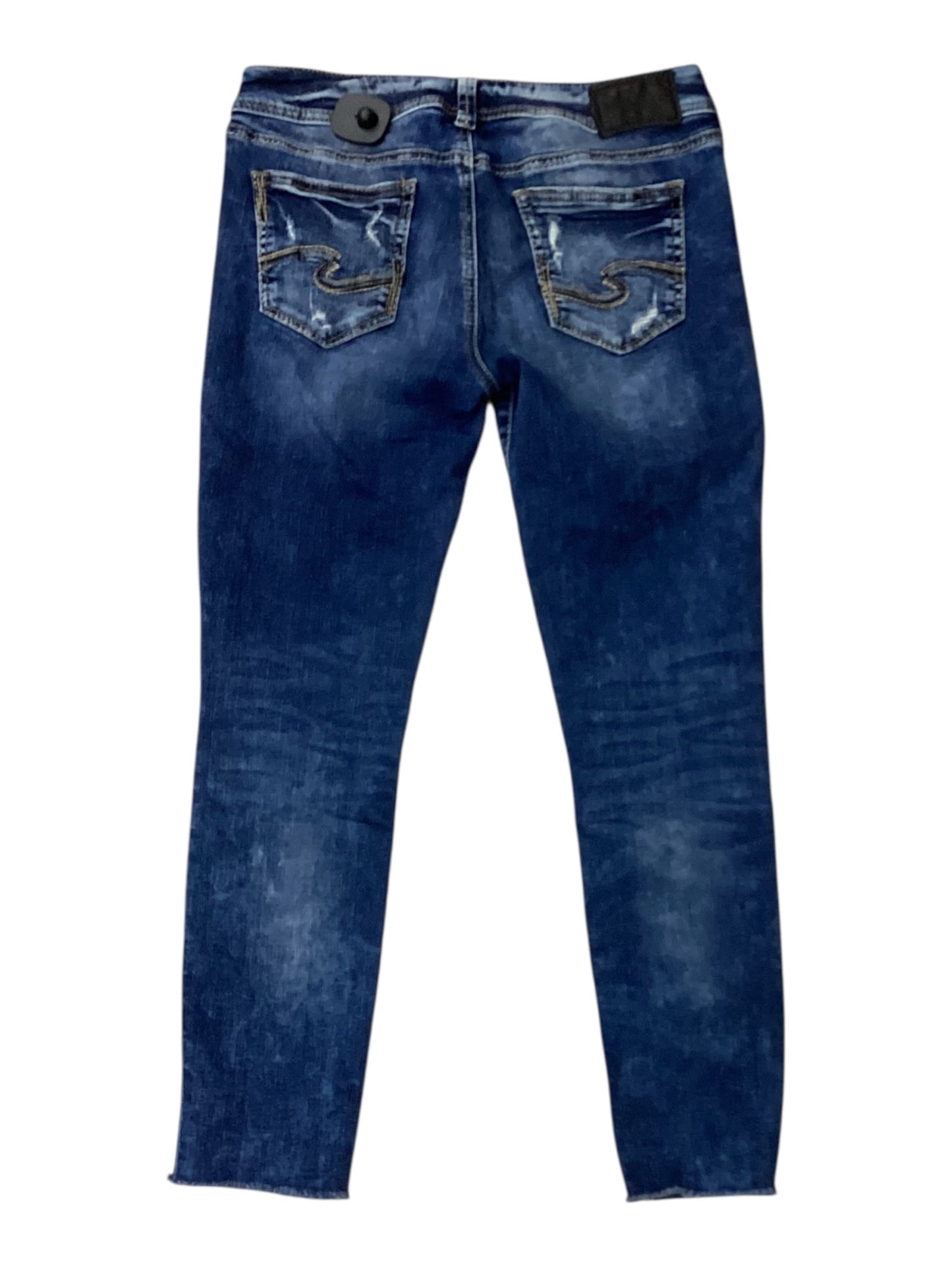 Jeans Skinny By Silver In Blue Denim, Size:6