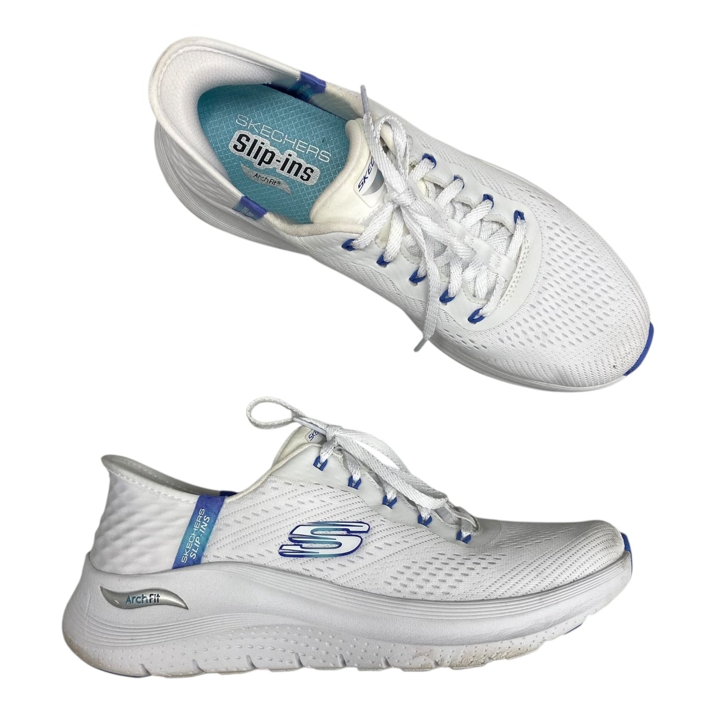 Shoes Sneakers By Skechers In White, Size:9.5