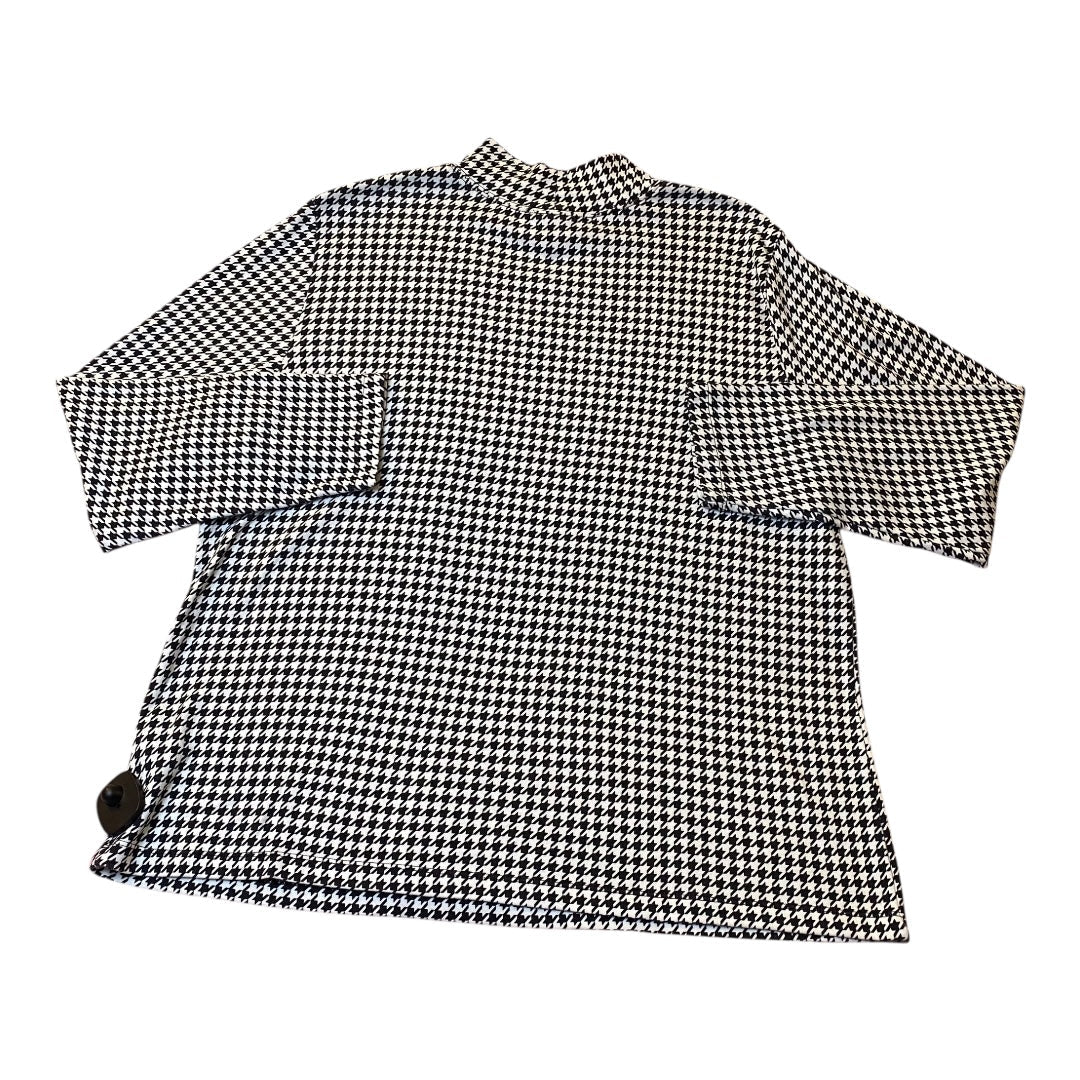 Top Ls By Karen Scott In Black & White, Size:2X