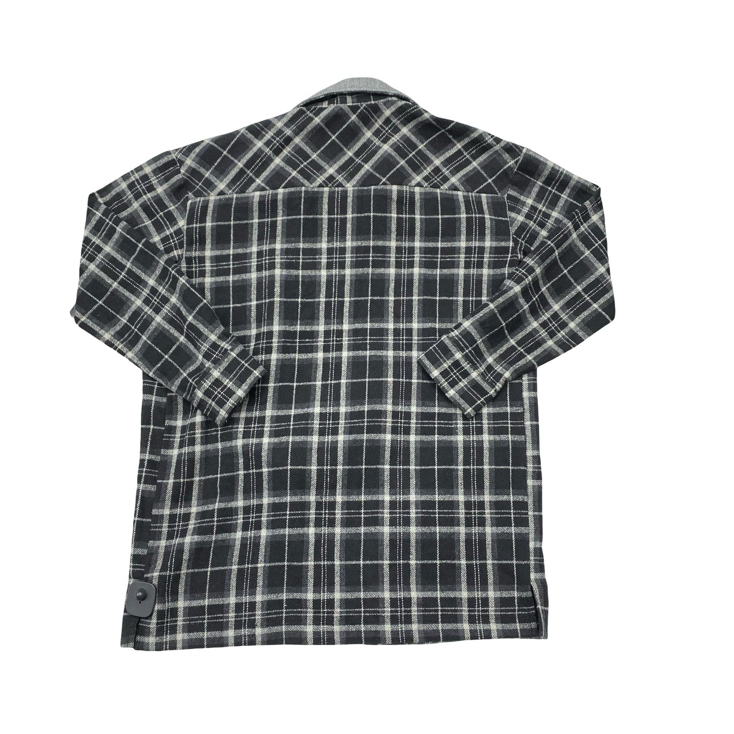 Jacket Shirt By Hem & Thread In Plaid Pattern, Size:M