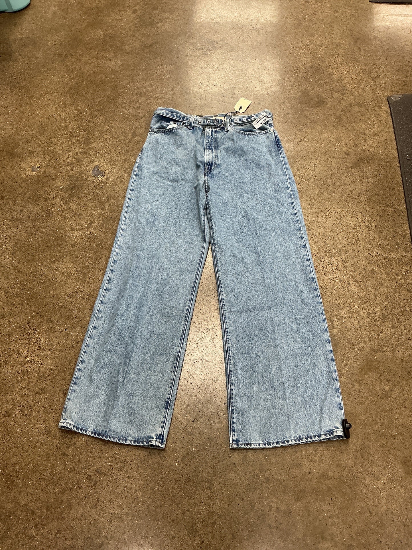 Jeans Wide Leg By Levis In Blue Denim, Size:14