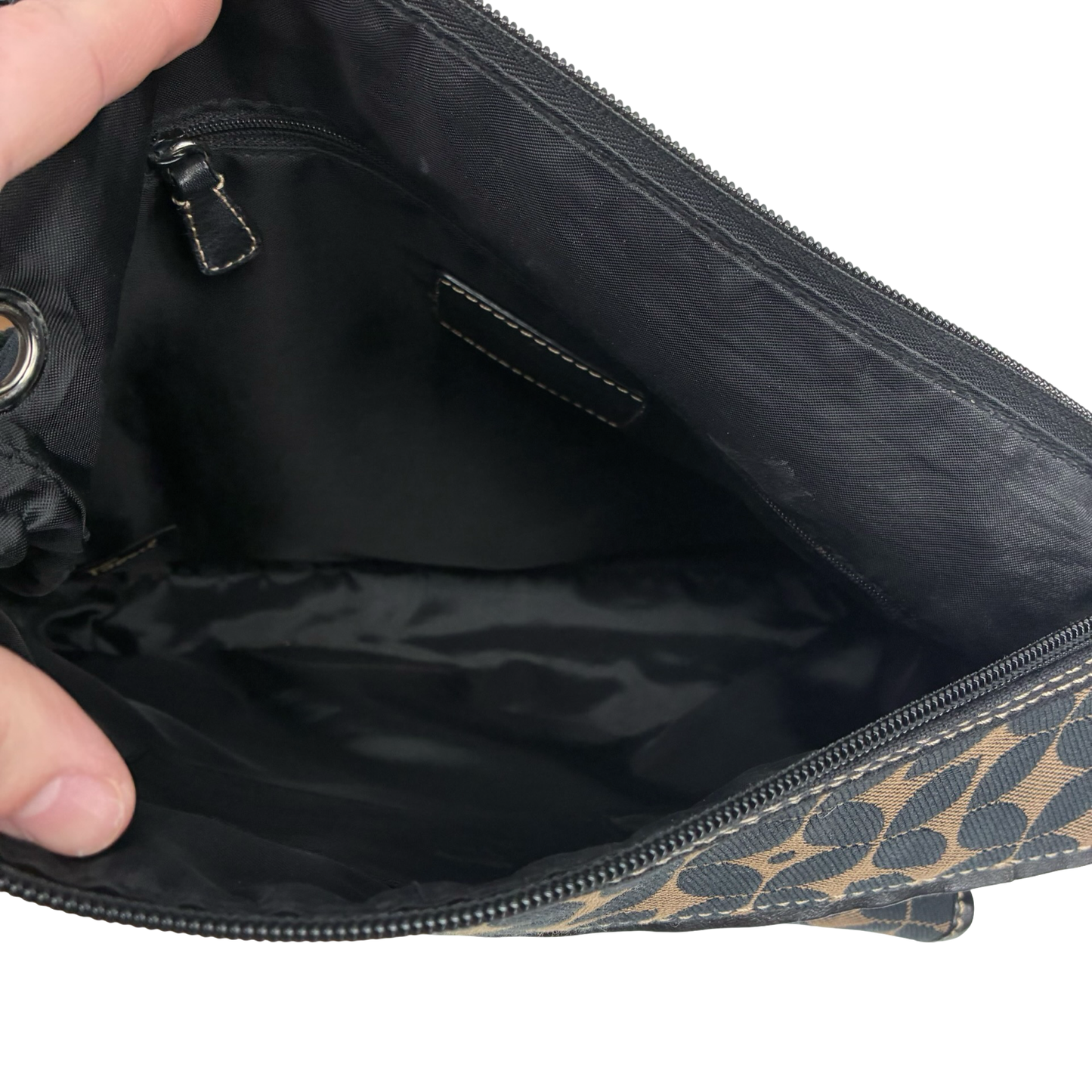 Handbag By Fossil In Black & Brown, Size:Large