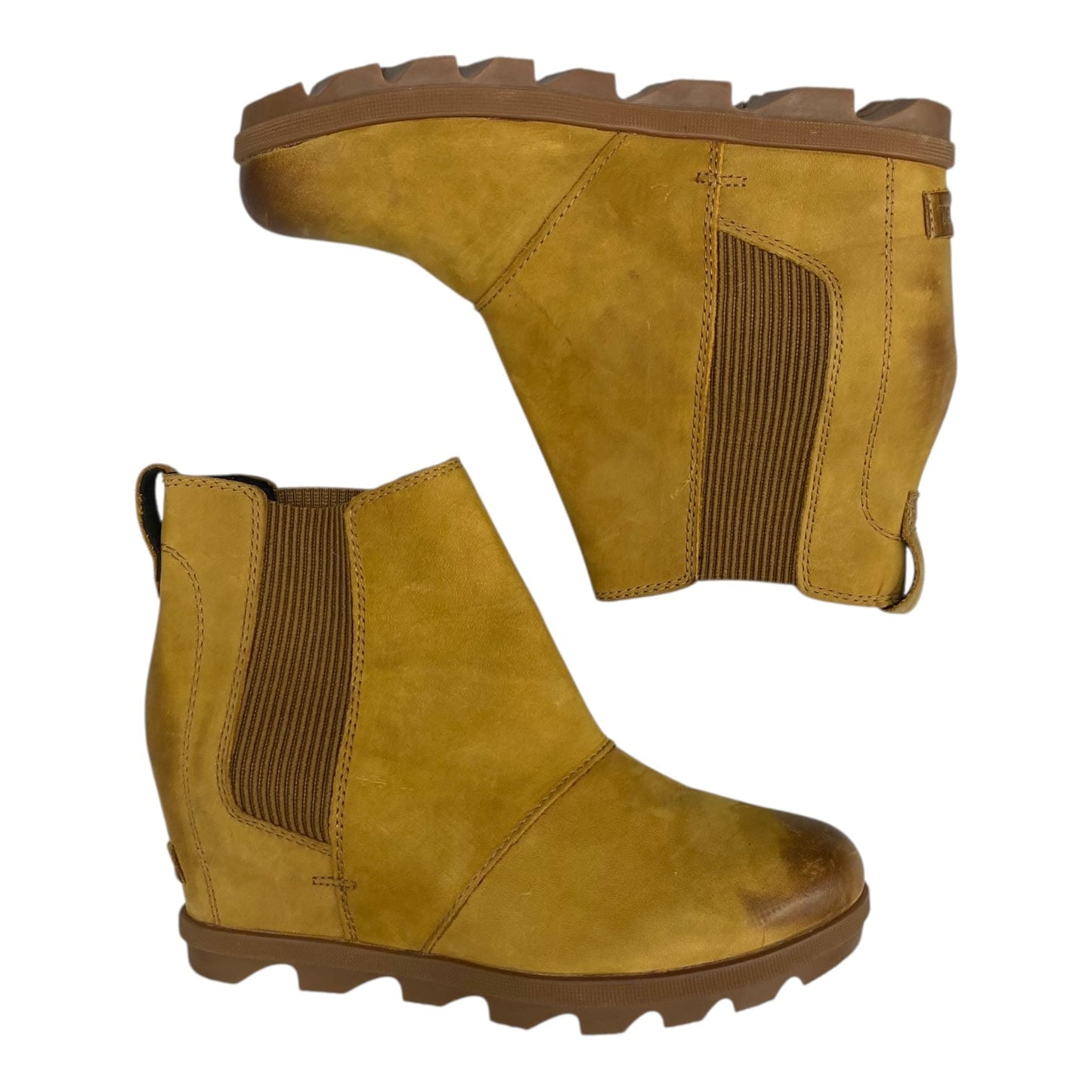 Boots Ankle Heels By Sorel In Brown, Size:9