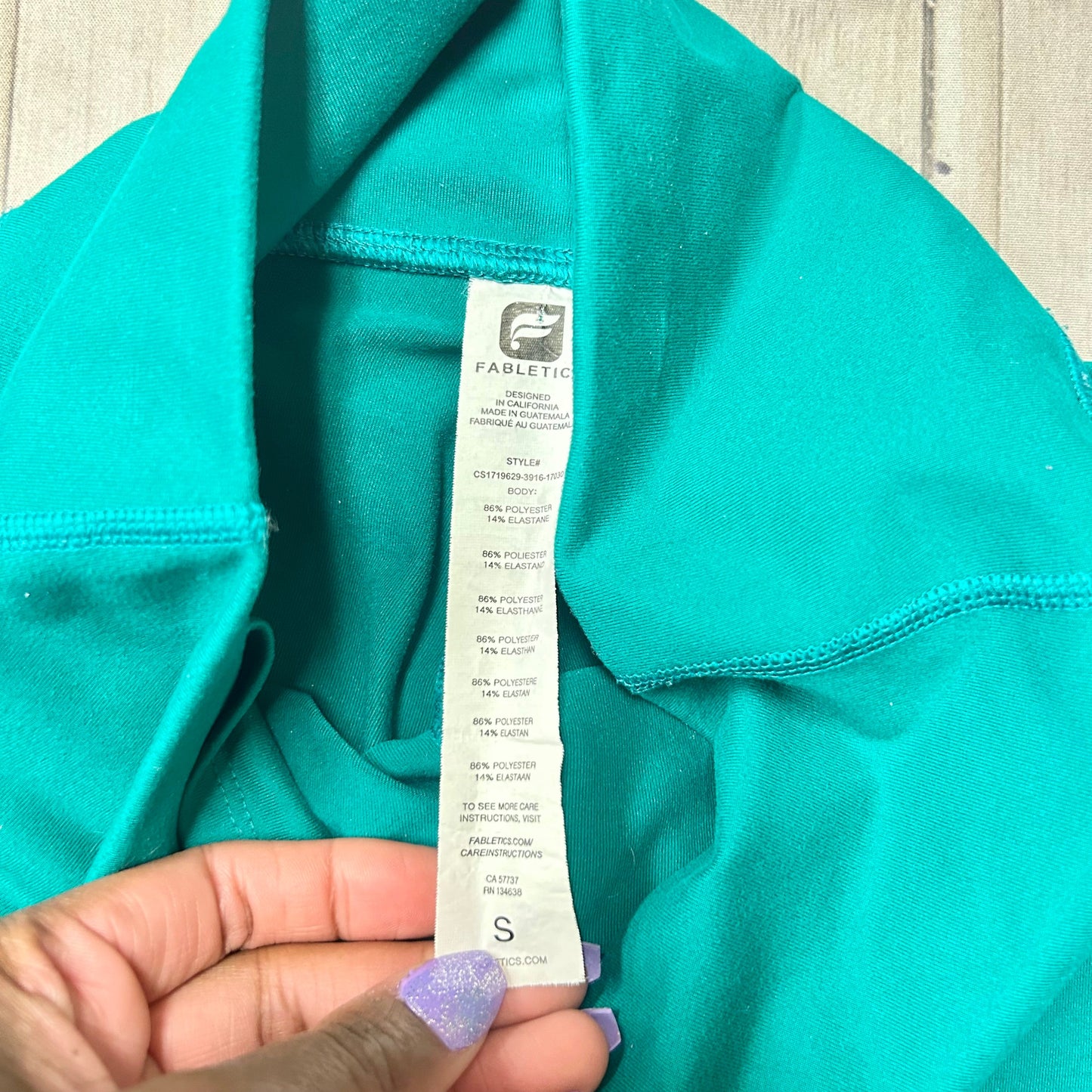 Athletic Leggings By Fabletics In Green, Size: 4