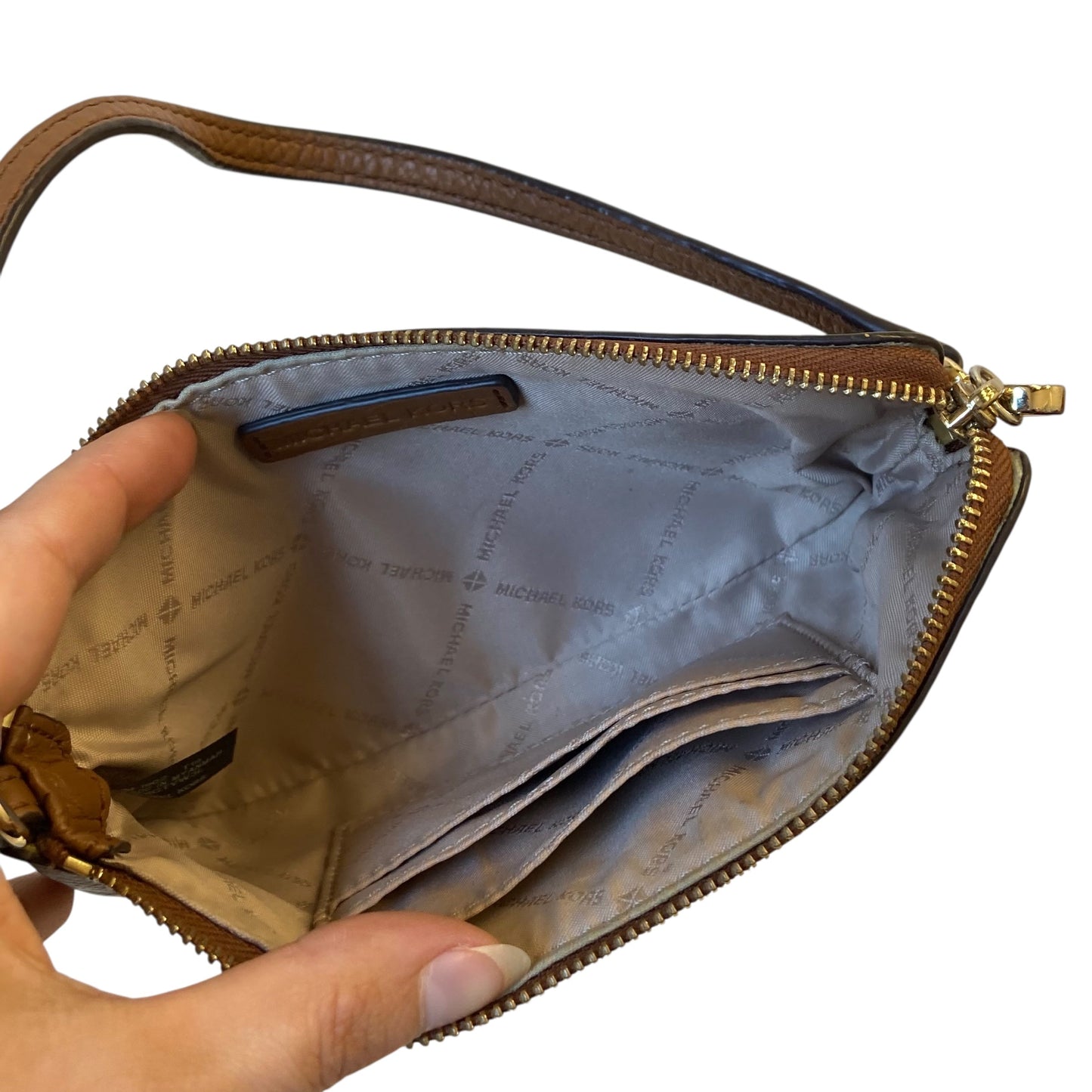 Wristlet Designer By Michael Kors In Brown, Size:Small