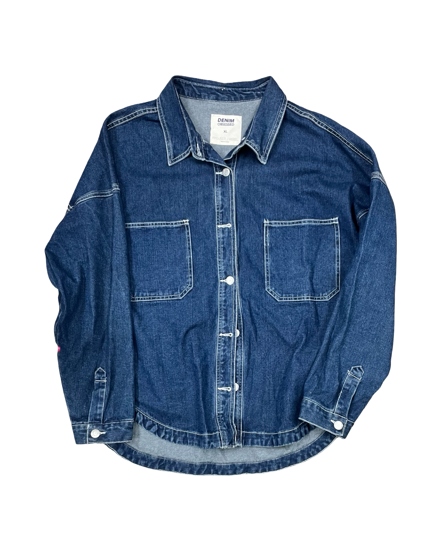 Jacket Denim By Clothes Mentor In Blue Denim, Size:Xl
