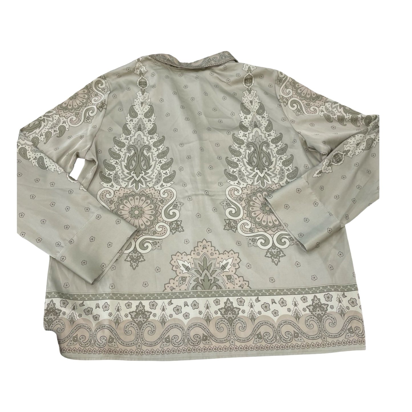 Blouse Ls By Rachel Zoe In Green, Size:L