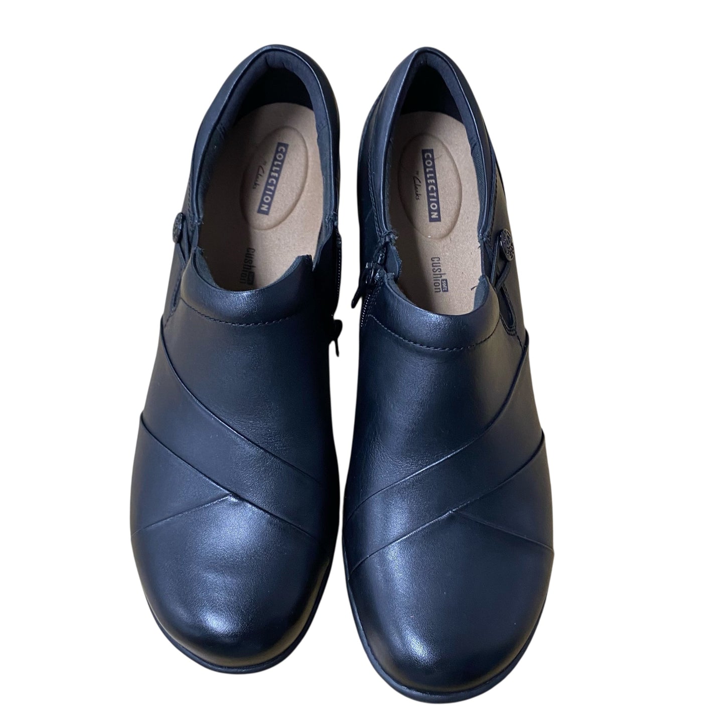 Shoes Flats By Clarks In Black, Size:12