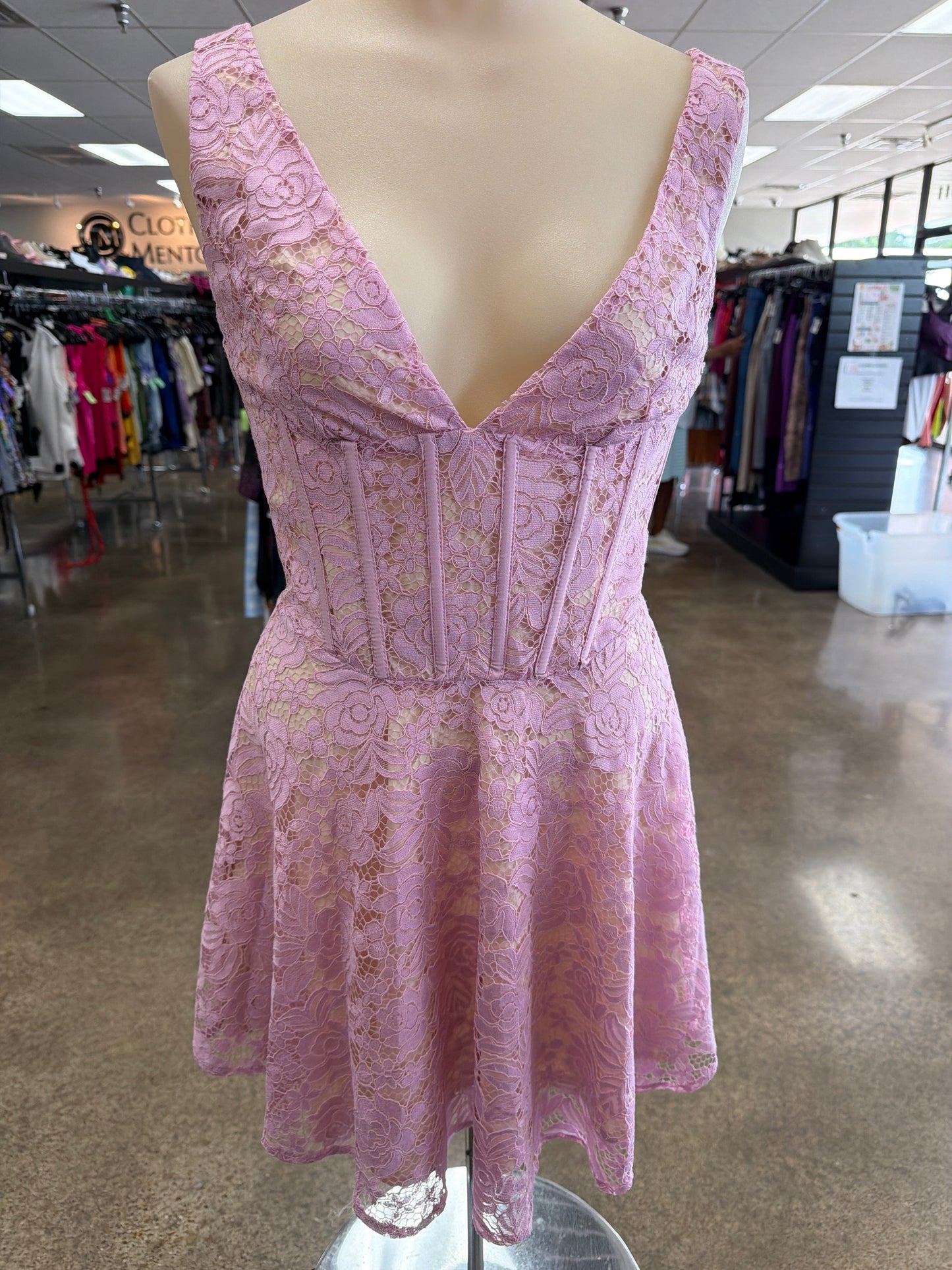 Dress Casual Short By Fore In Pink, Size:L