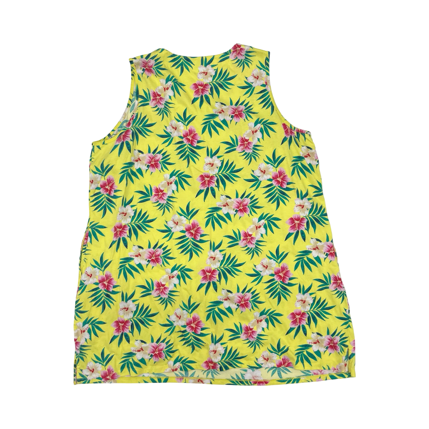 Dress Casual Short By Lands End In Green & Yellow, Size:3X