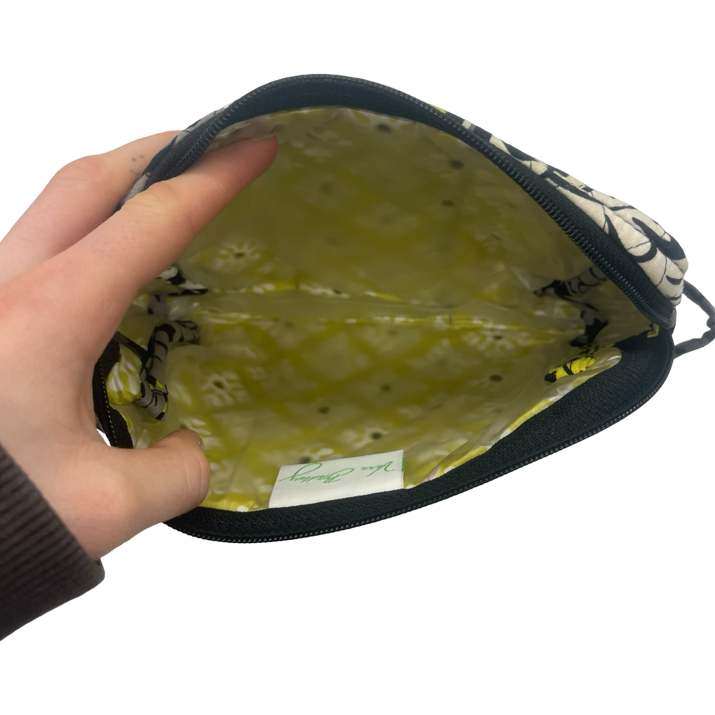 Makeup Bag By Vera Bradley In Black & Green, Size:Small