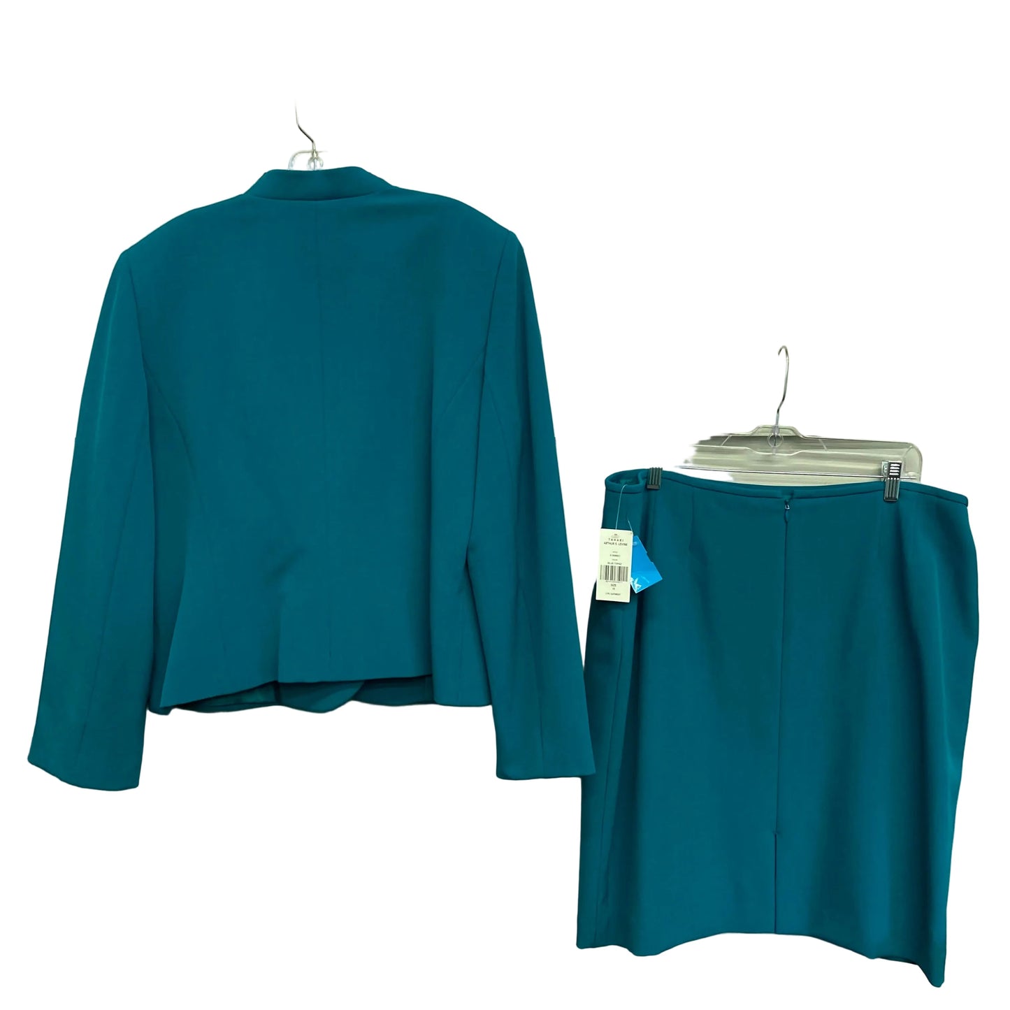 Skirt Suit 2Pc By Tahari By Arthur Levine In Blue, Size:18