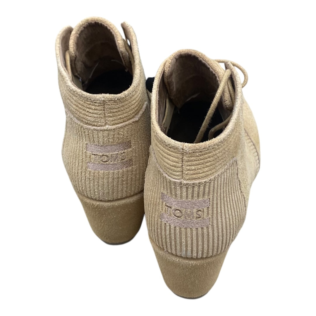 Boots Ankle Heels By Toms In Beige, Size:8.5