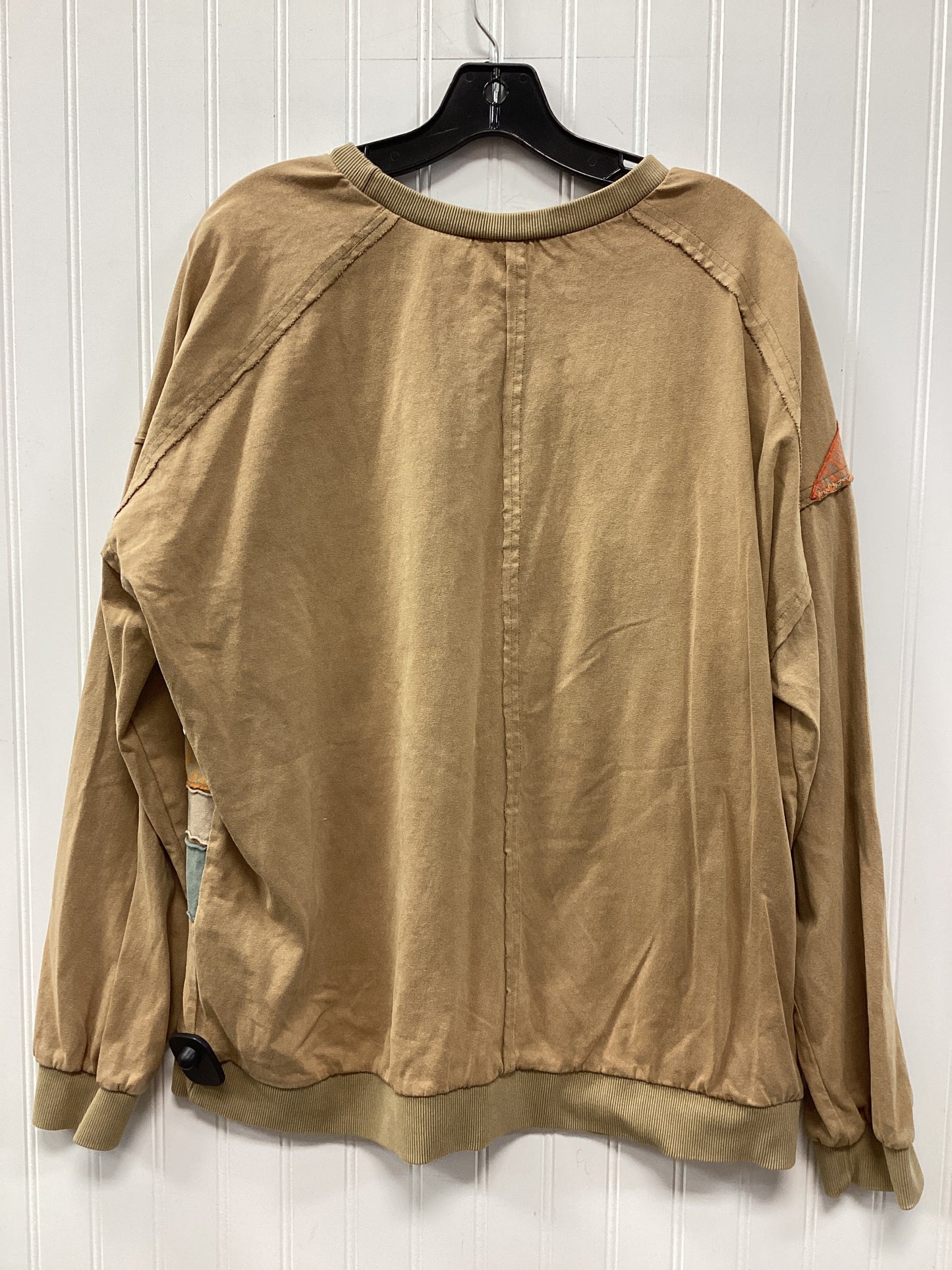 Top Ls By Easel In Tan, Size:1X